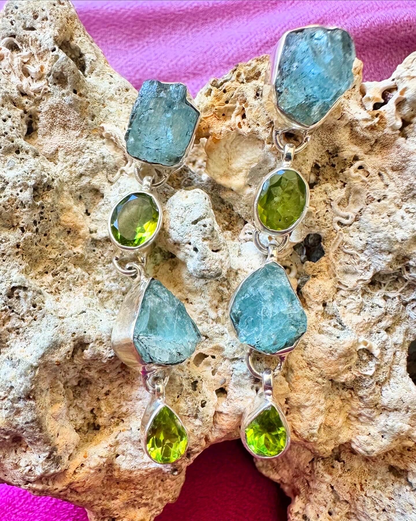 Aquamarine with Peridot