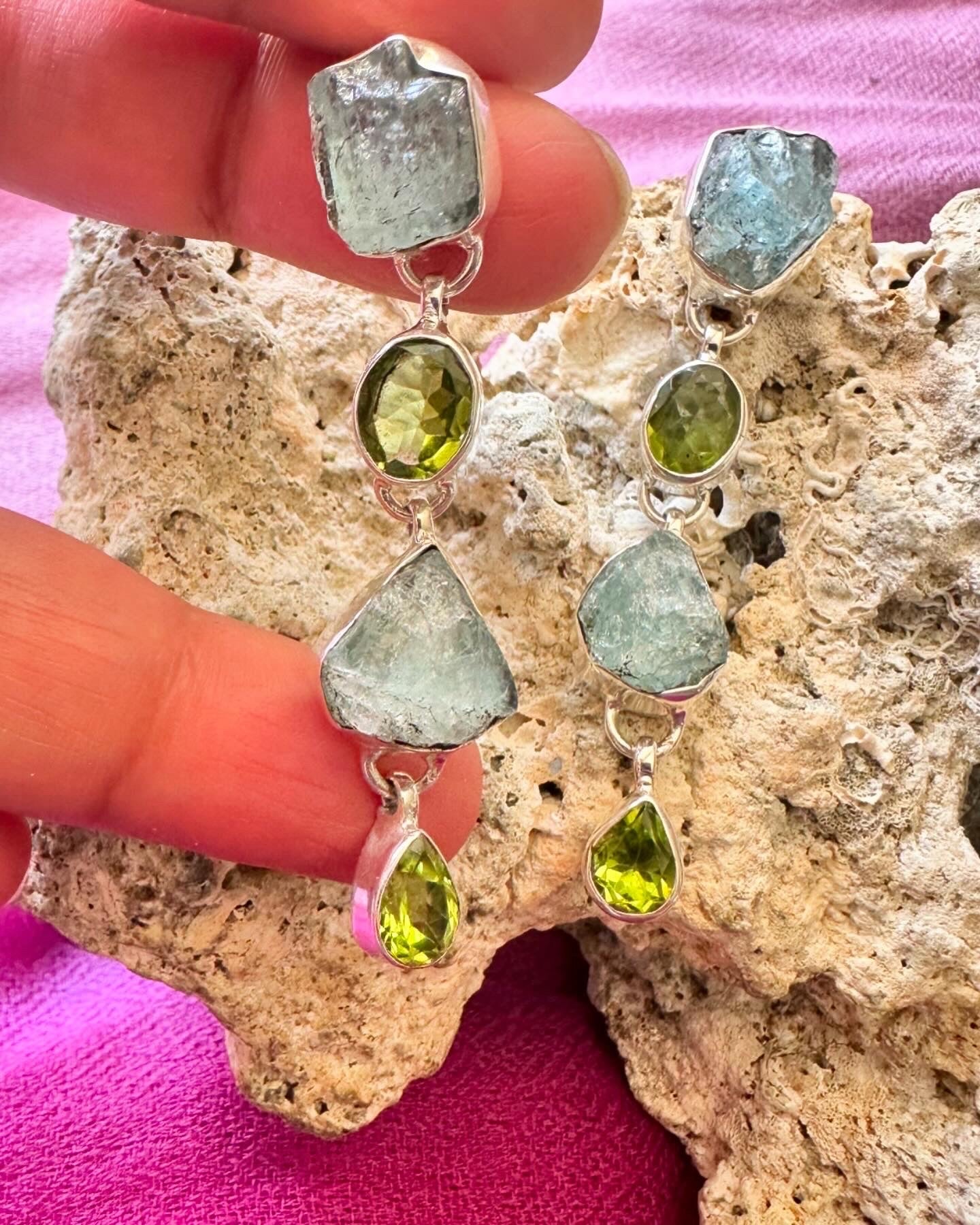 Aquamarine with Peridot