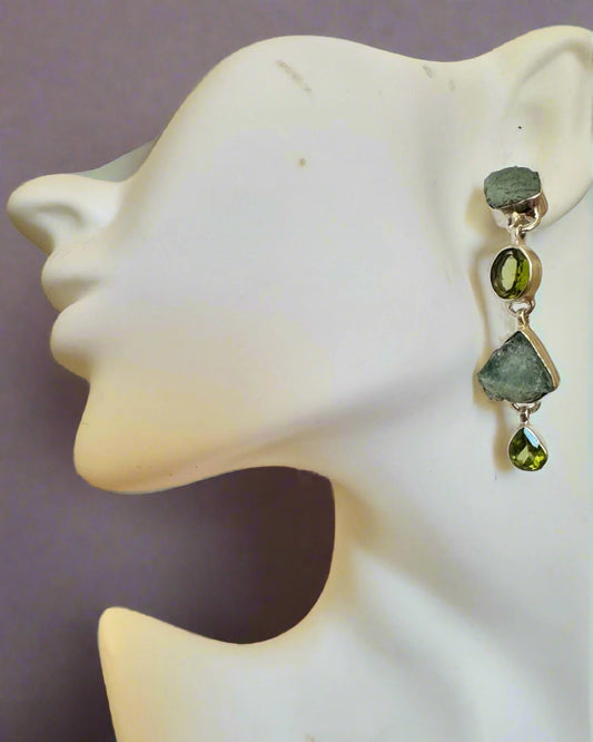 Aquamarine with Peridot