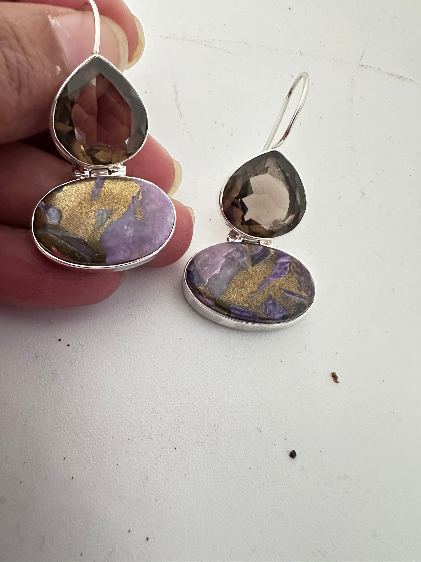 Mohave Copper Charoite with Smoky Quartz