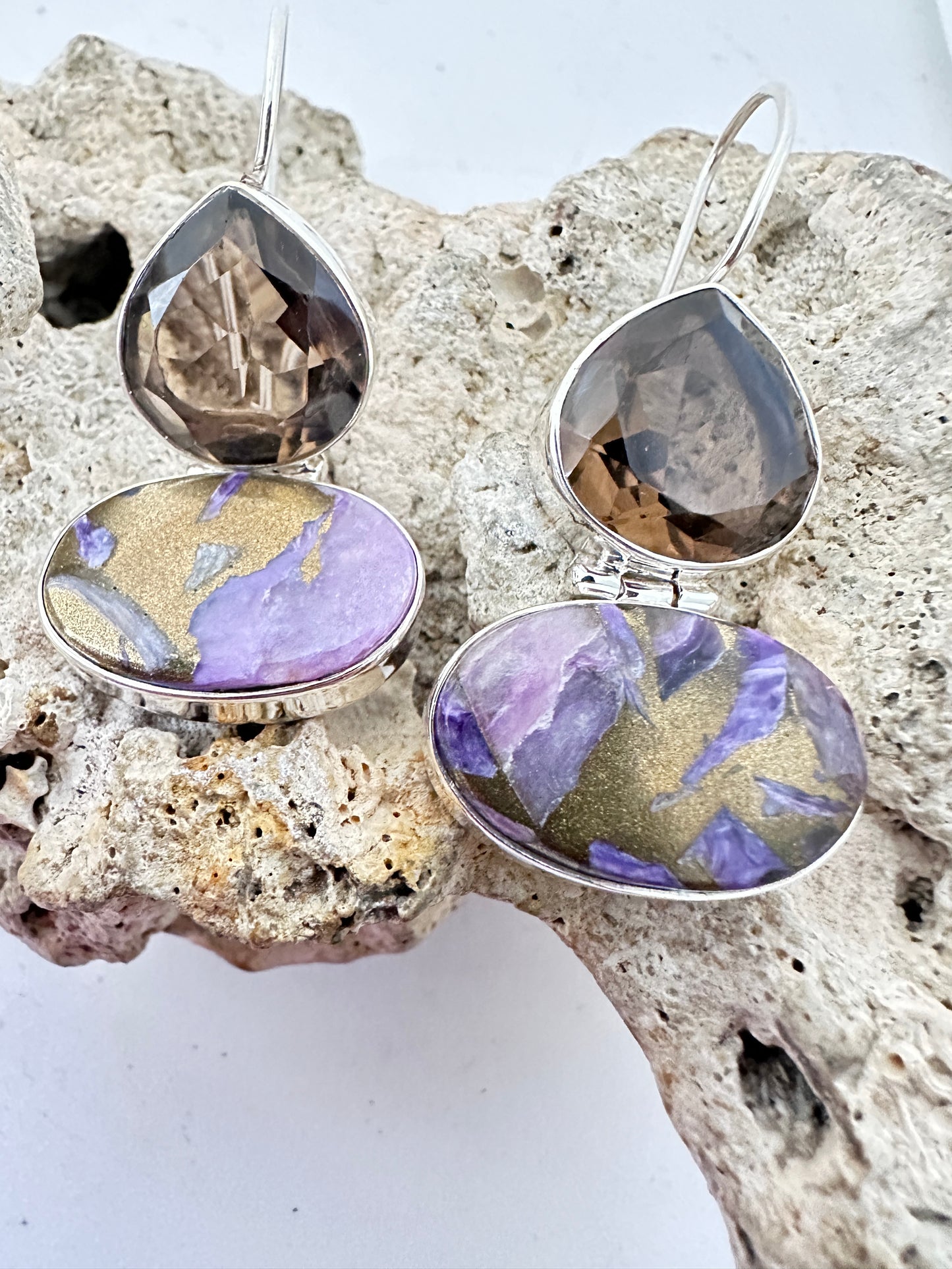 Mohave Copper Charoite with Smoky Quartz