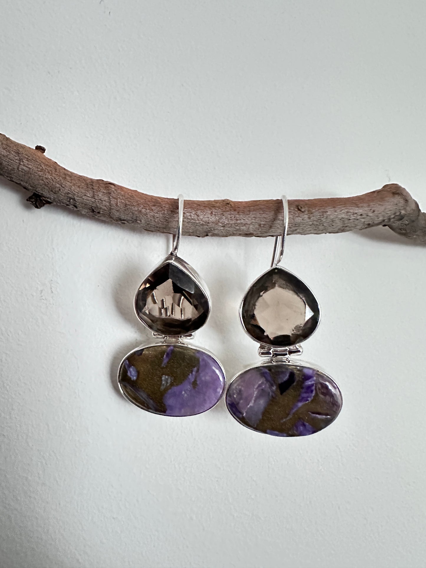 Mohave Copper Charoite with Smoky Quartz