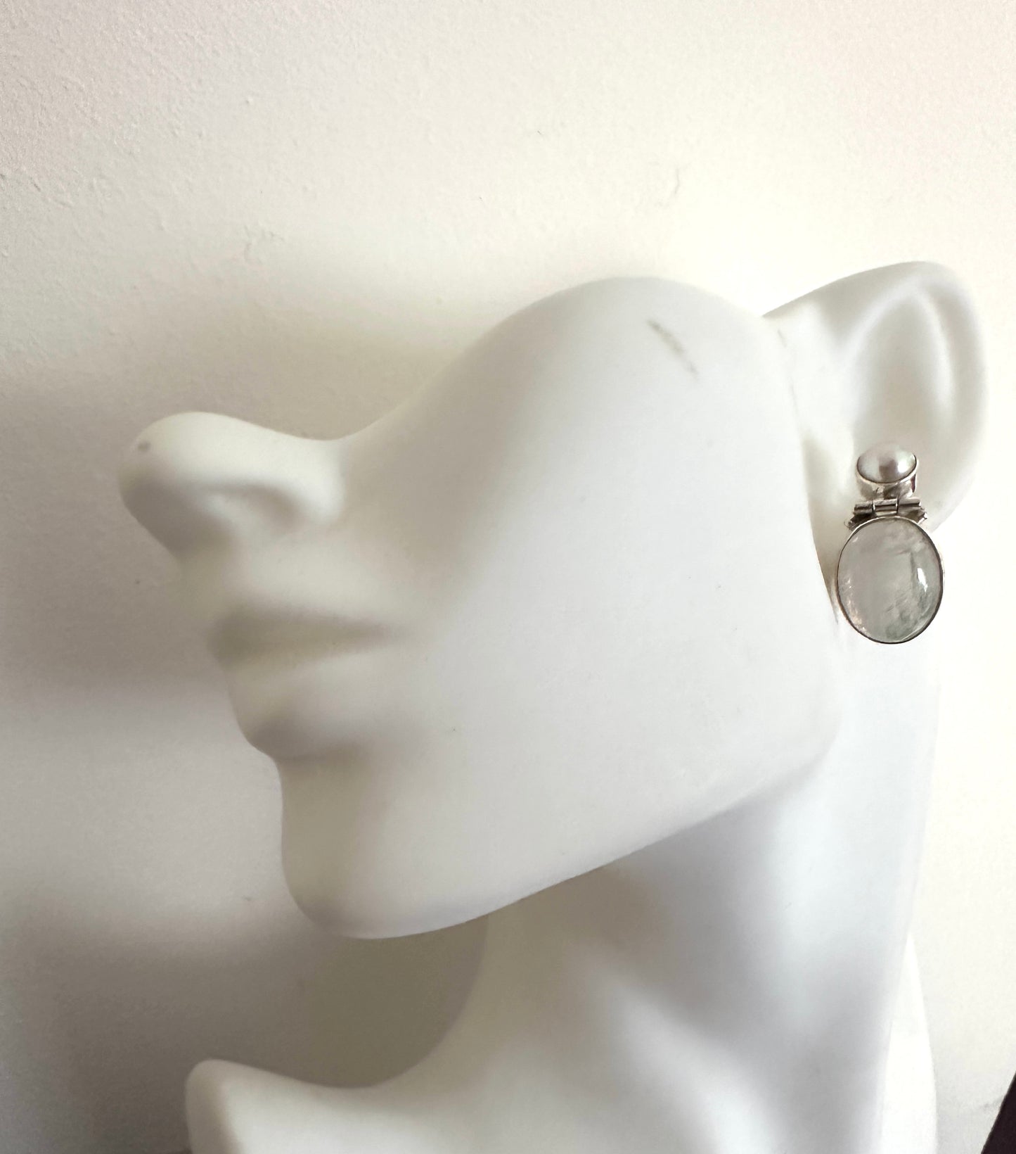 Rainbow Moonstone with Pearl