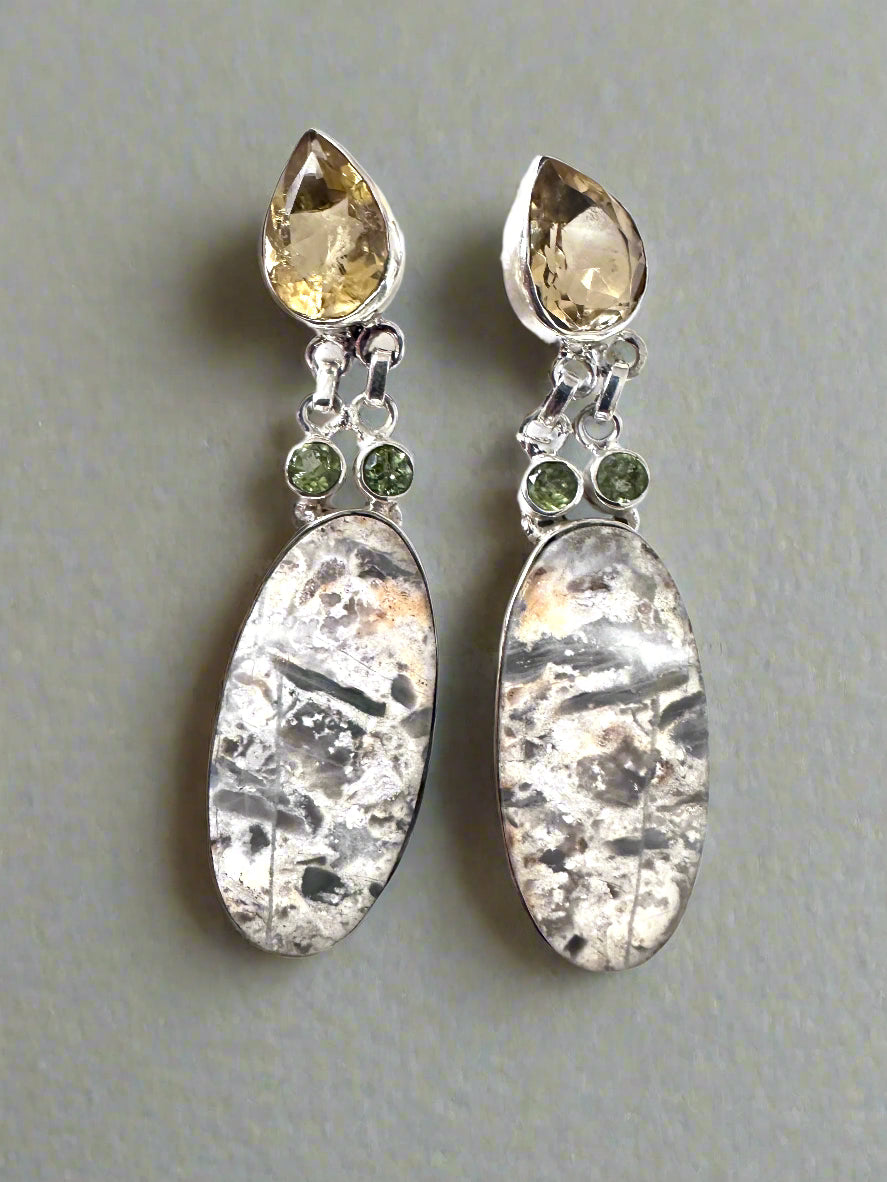 Malingana Jasper with Peridot and Citrine
