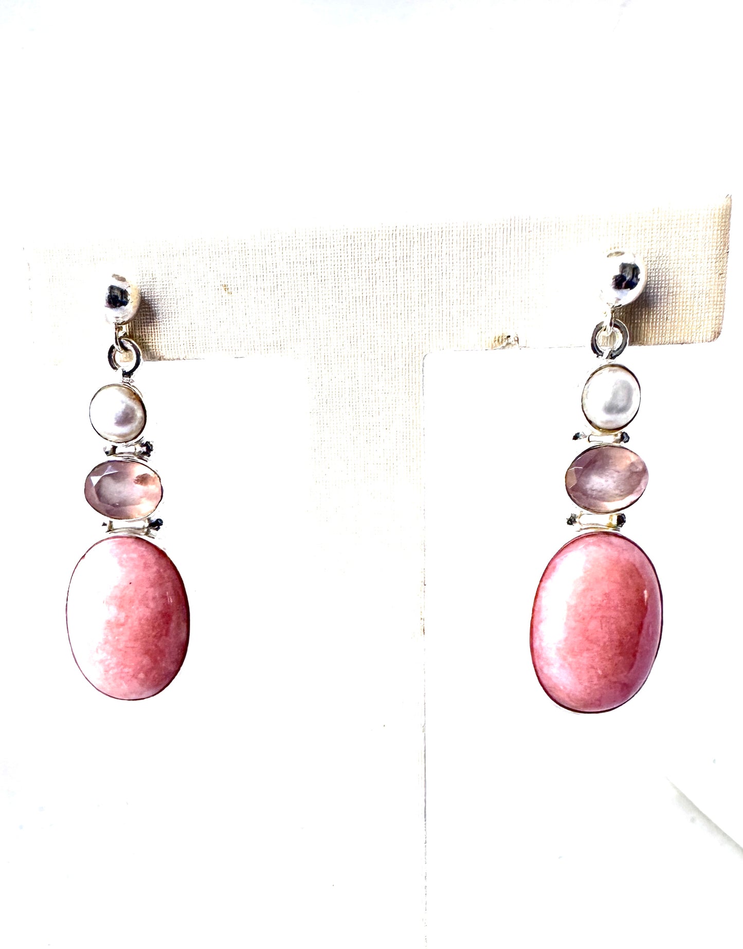 Pink Opal with Pearl and Rose Quartz