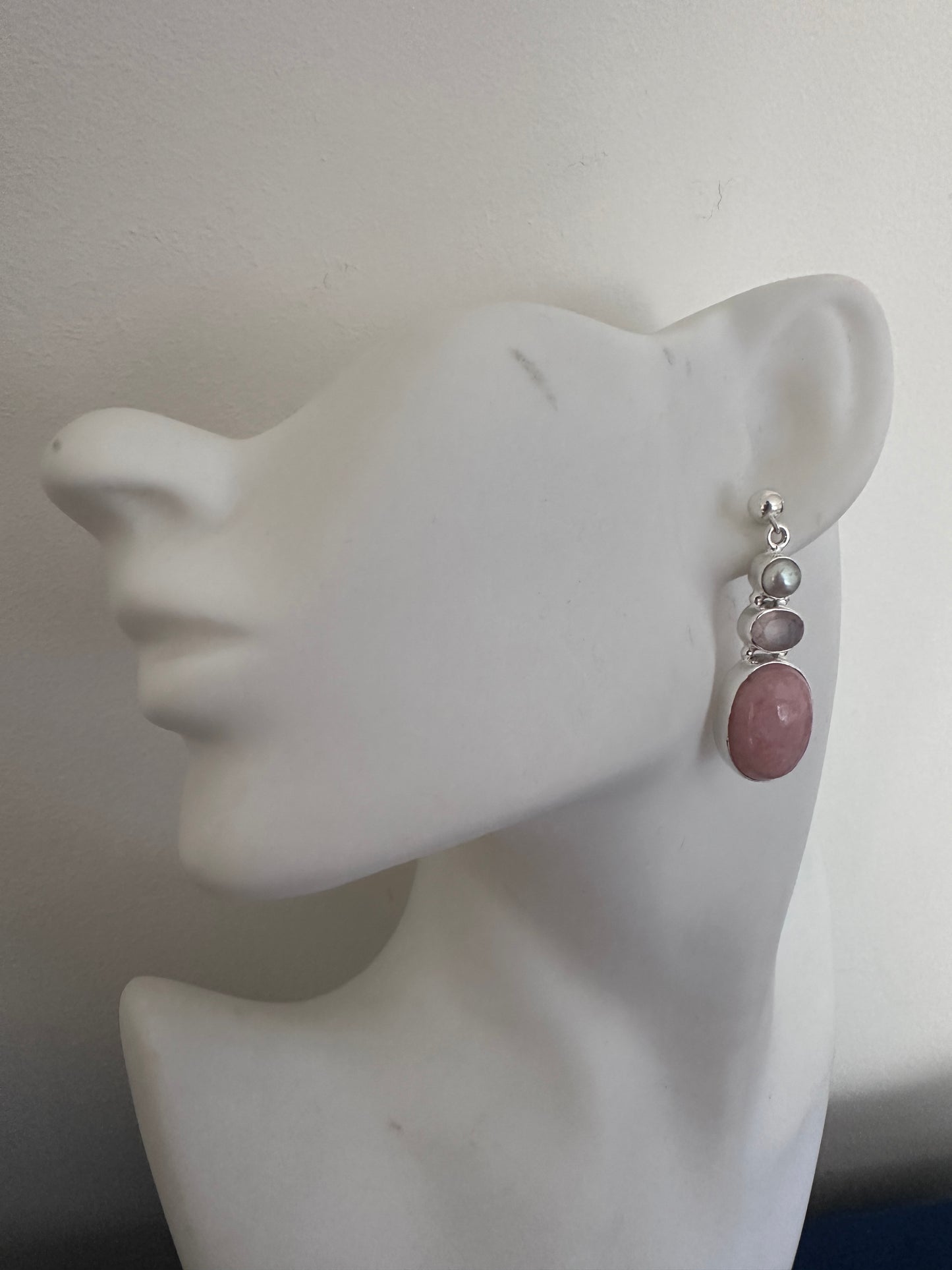 Pink Opal with Pearl and Rose Quartz