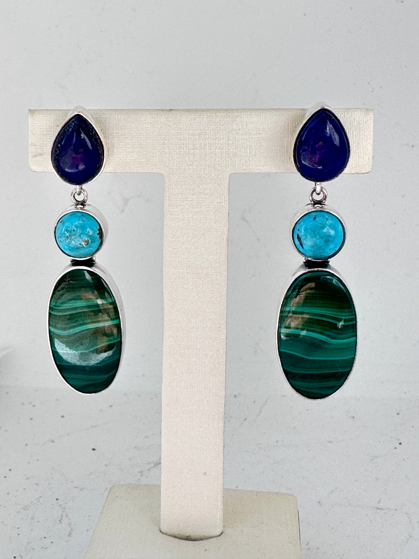 Malachite with Turquoise and Lapis Lazuli