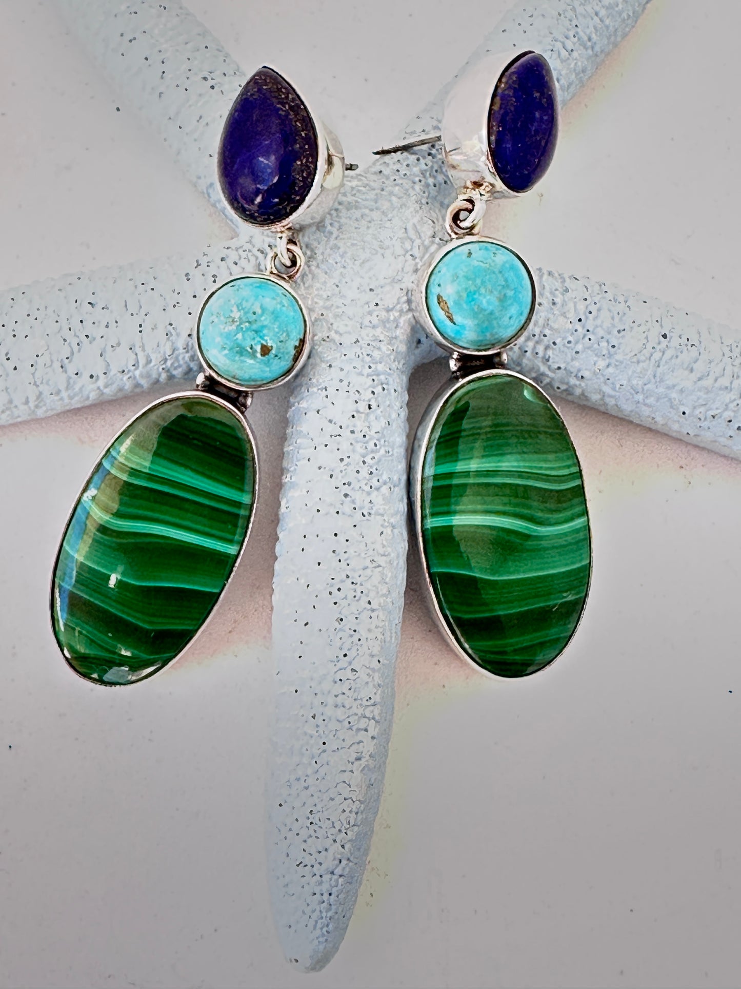 Malachite with Turquoise and Lapis Lazuli