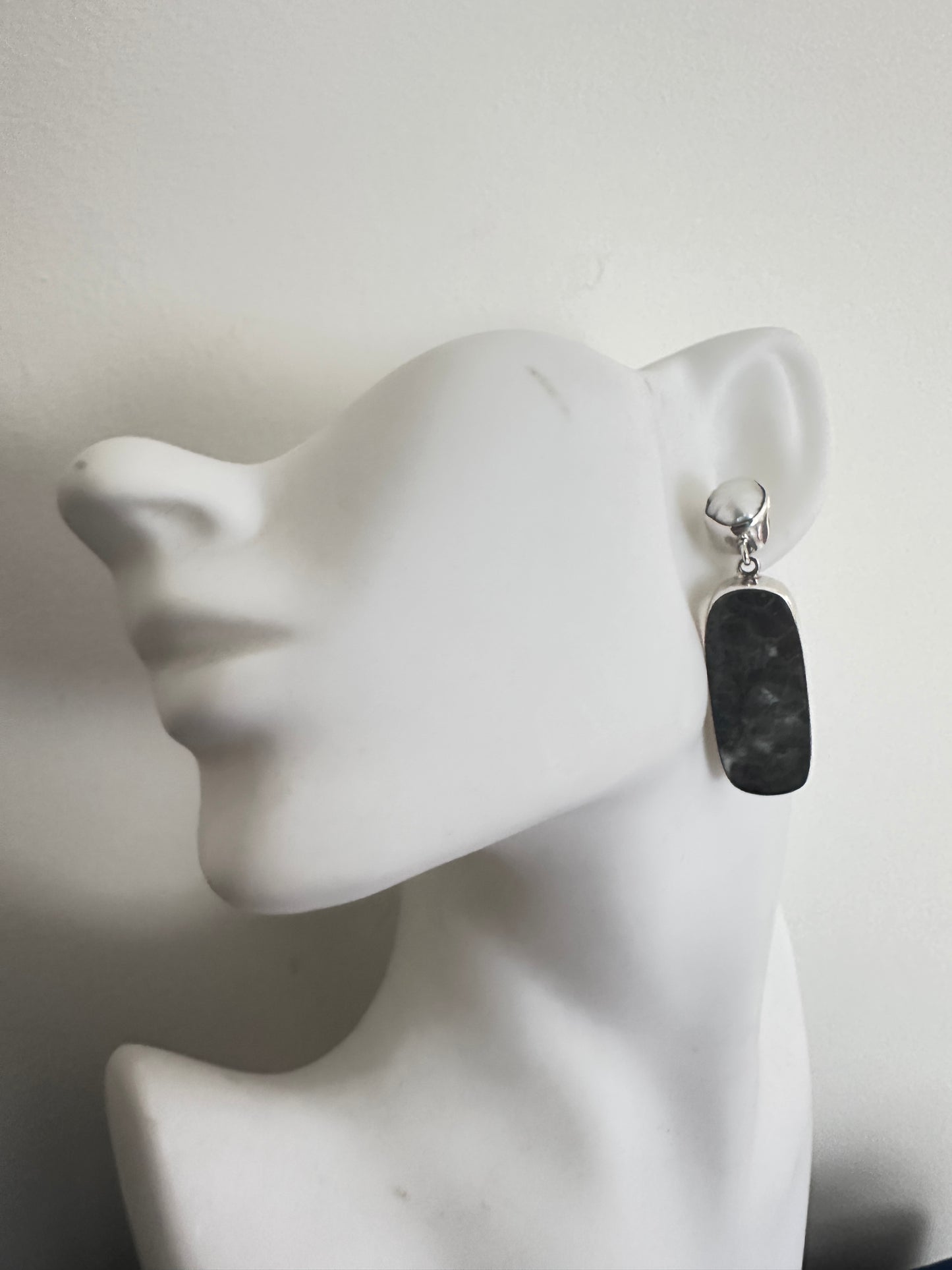 Lepidolite with Baroque Pearl