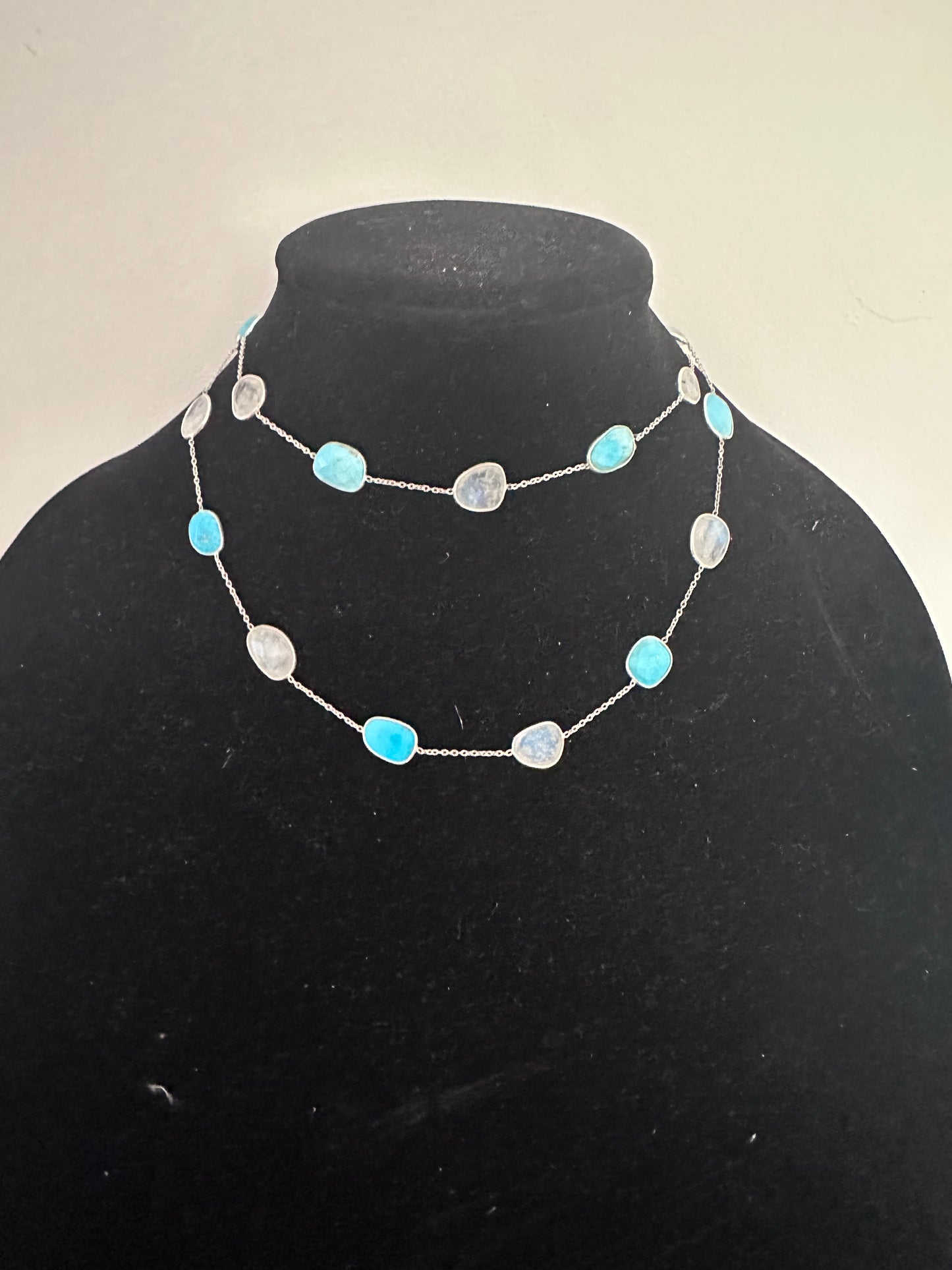 Rainbow Moonstone with Arizona Turquoise