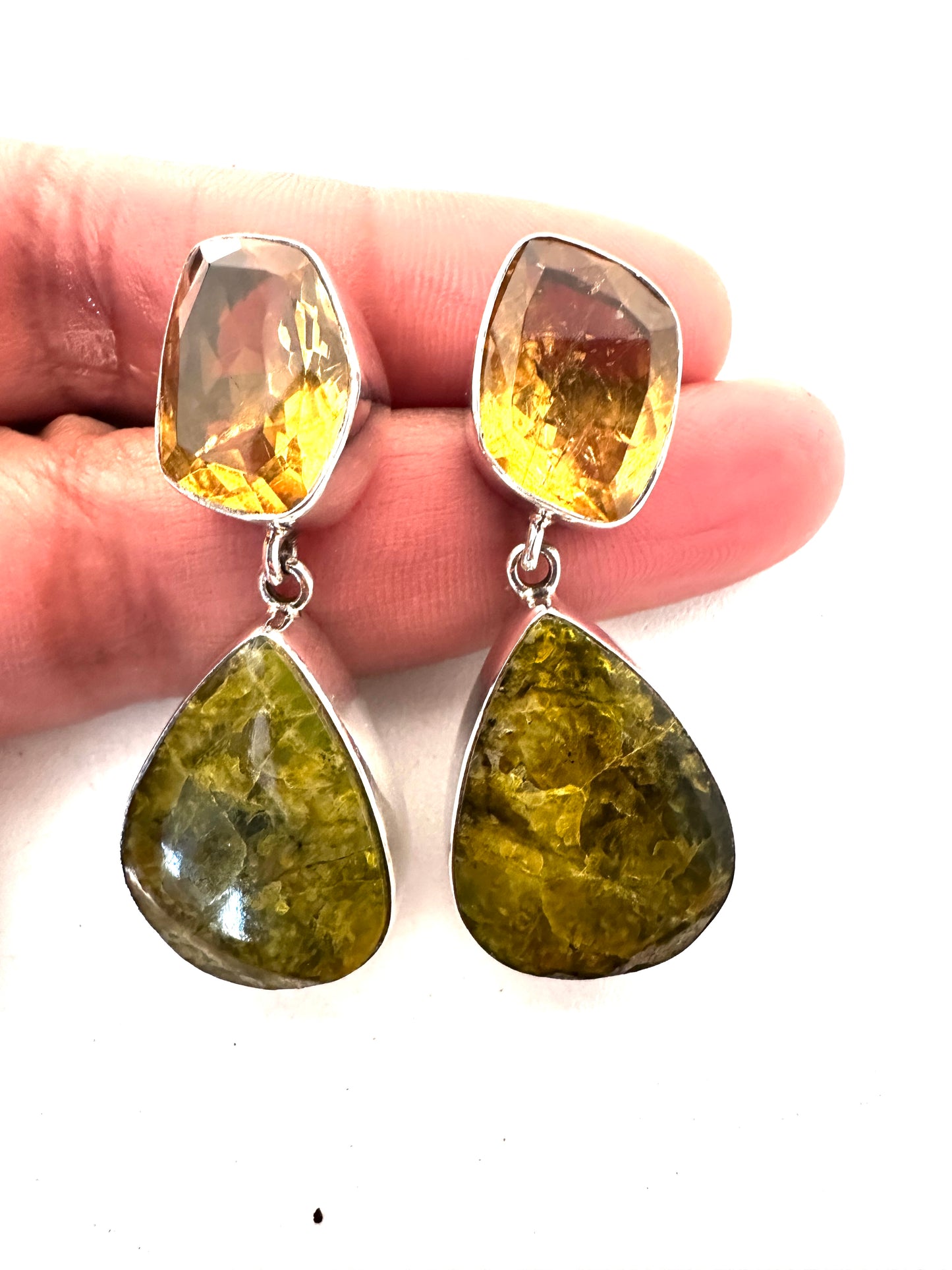 Madagascar Green Opal with Citrine