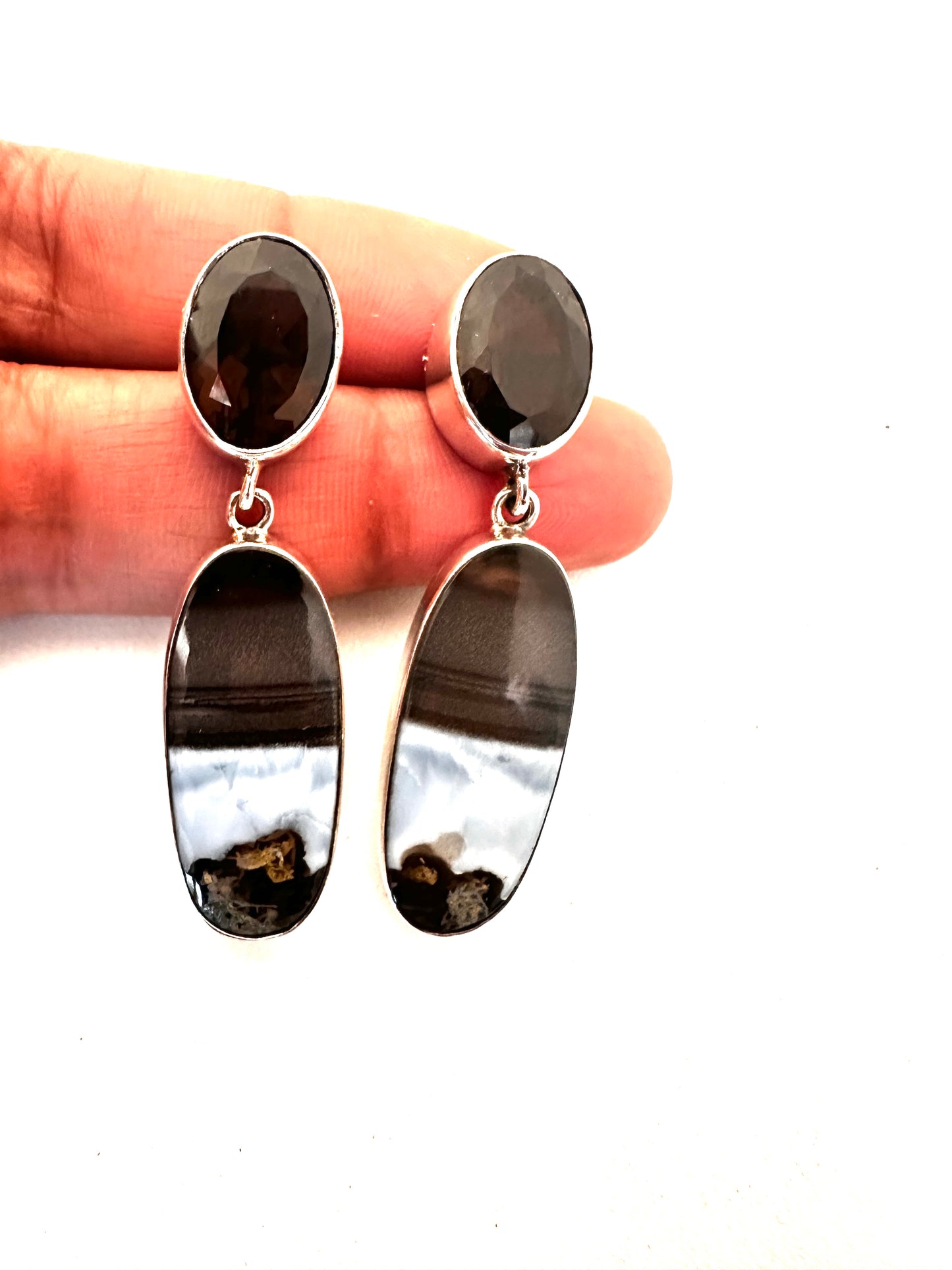 Smoky Quartz with Blue Banded Opal