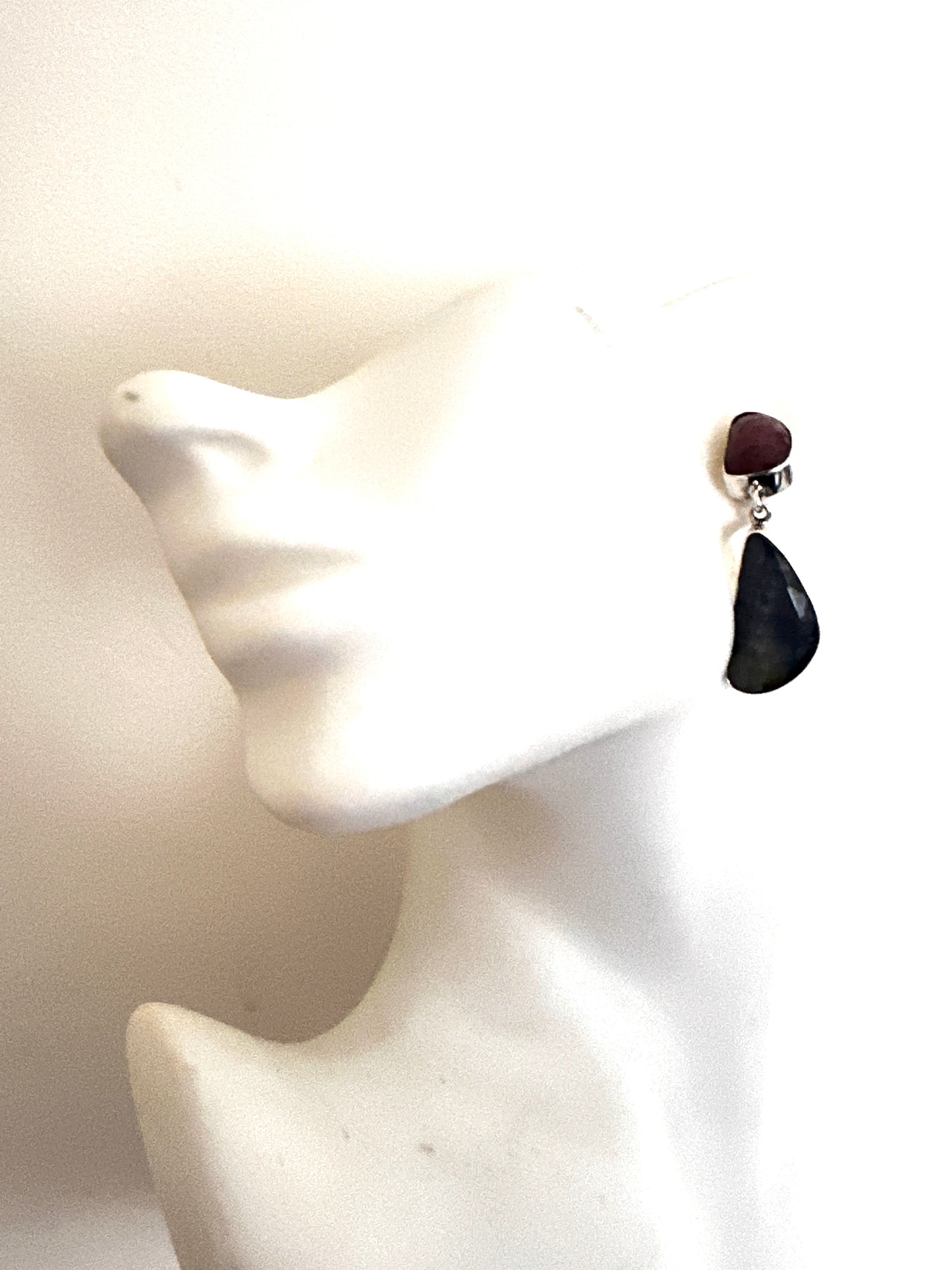 Pink Sapphire with Blue Sapphire