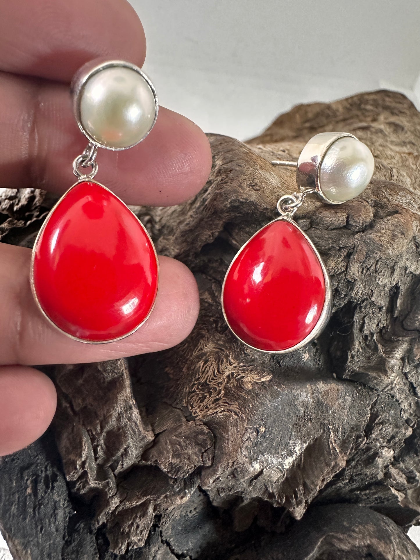 Red Coral with Pearl