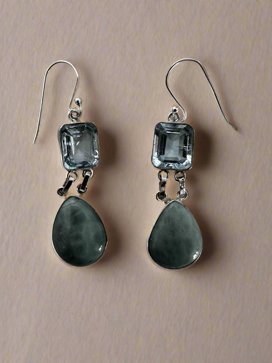 Blue Topaz with Larimar