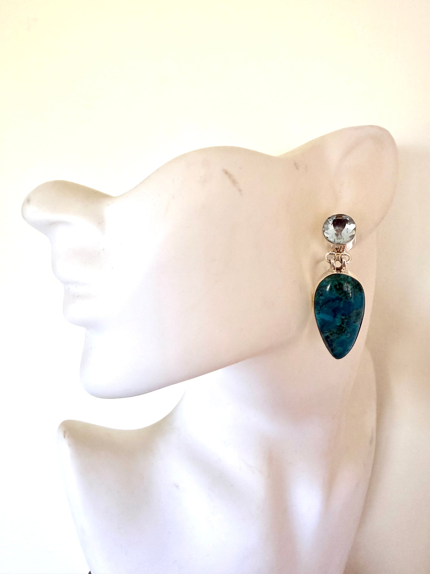 Azurite with Blue Topaz