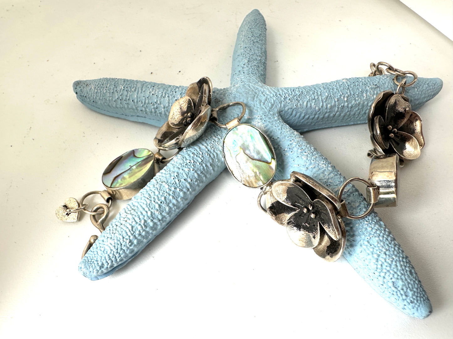 Silver Pansy with Abalone