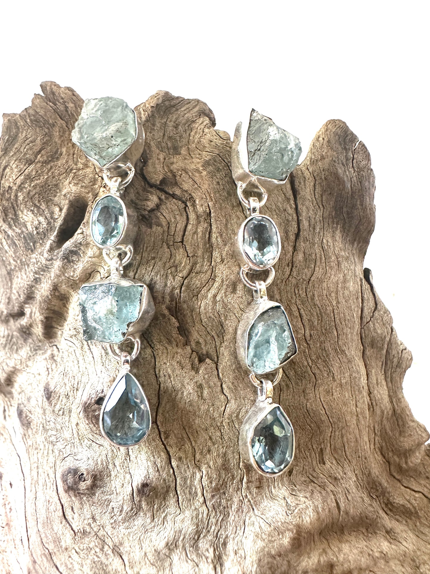 Raw Aquamarine with Blue Topaz
