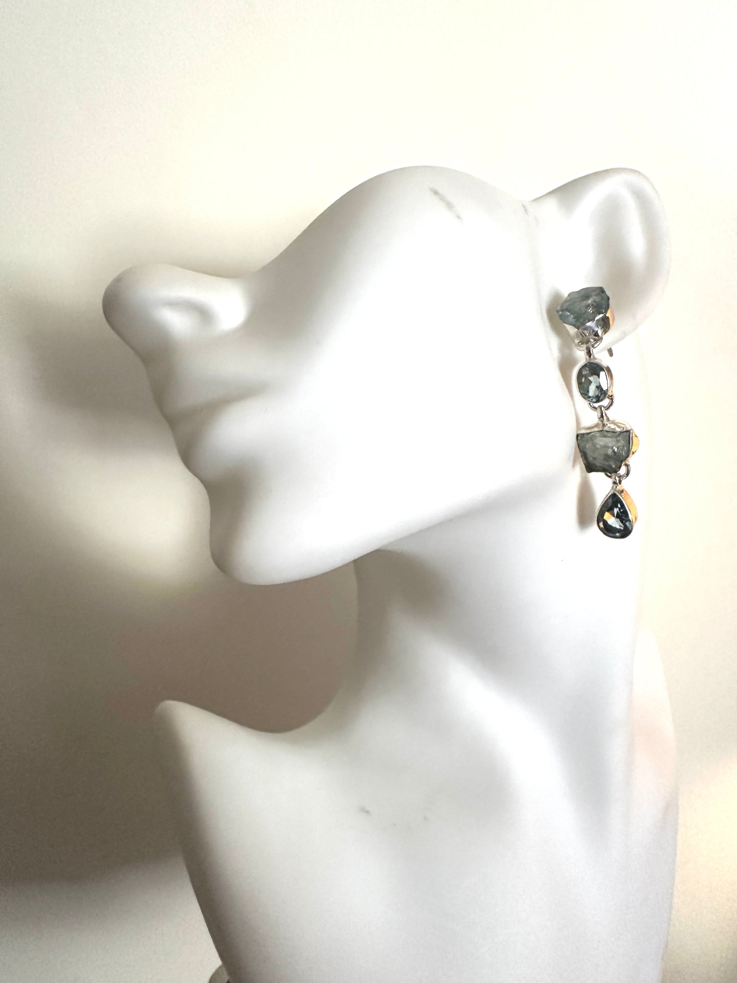 Raw Aquamarine with Blue Topaz