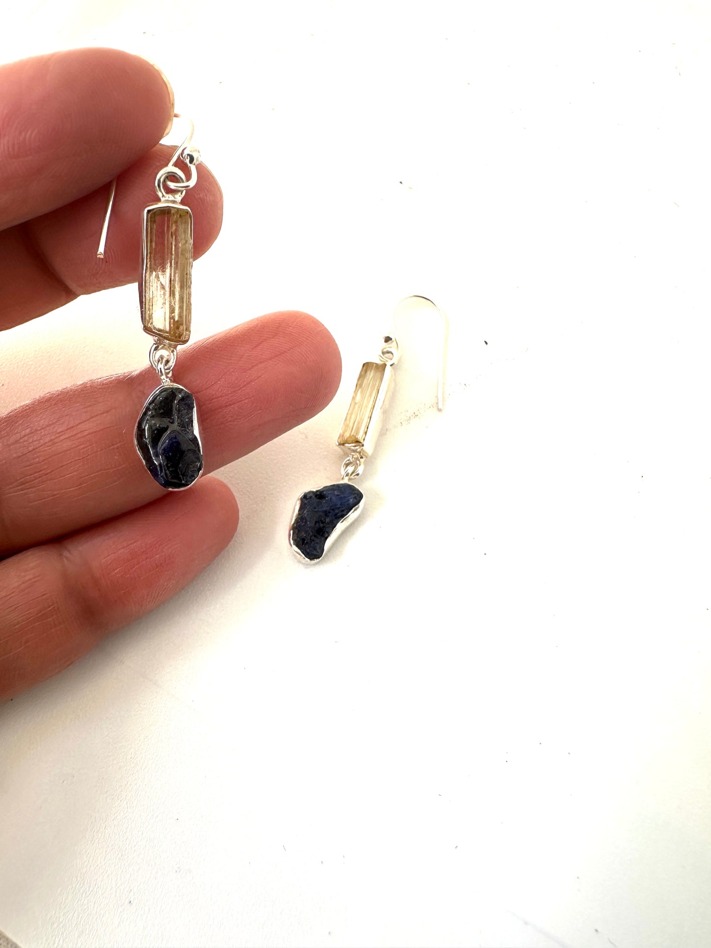 Raw Scapolite with Raw Sapphire