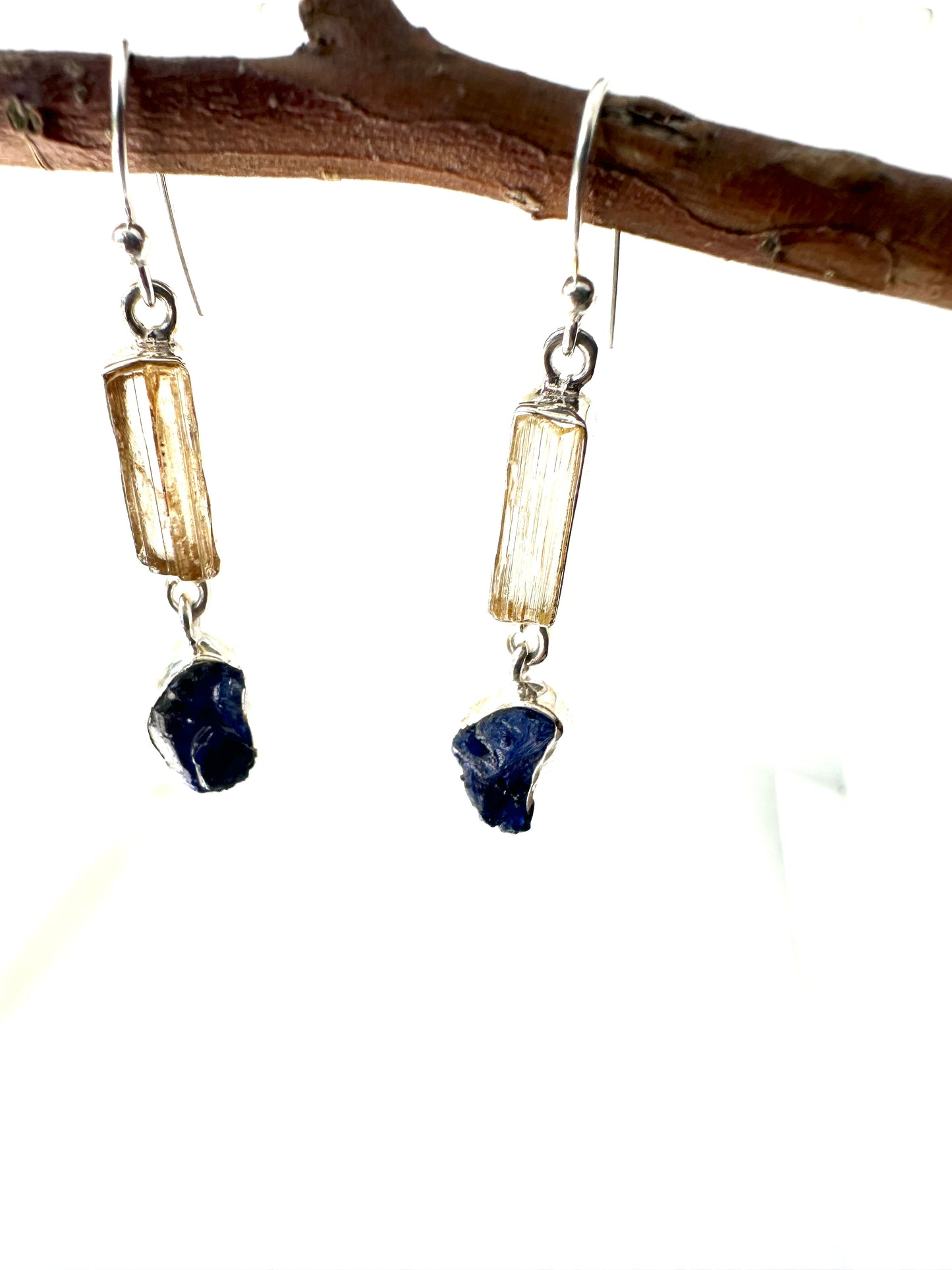 Raw Scapolite with Raw Sapphire