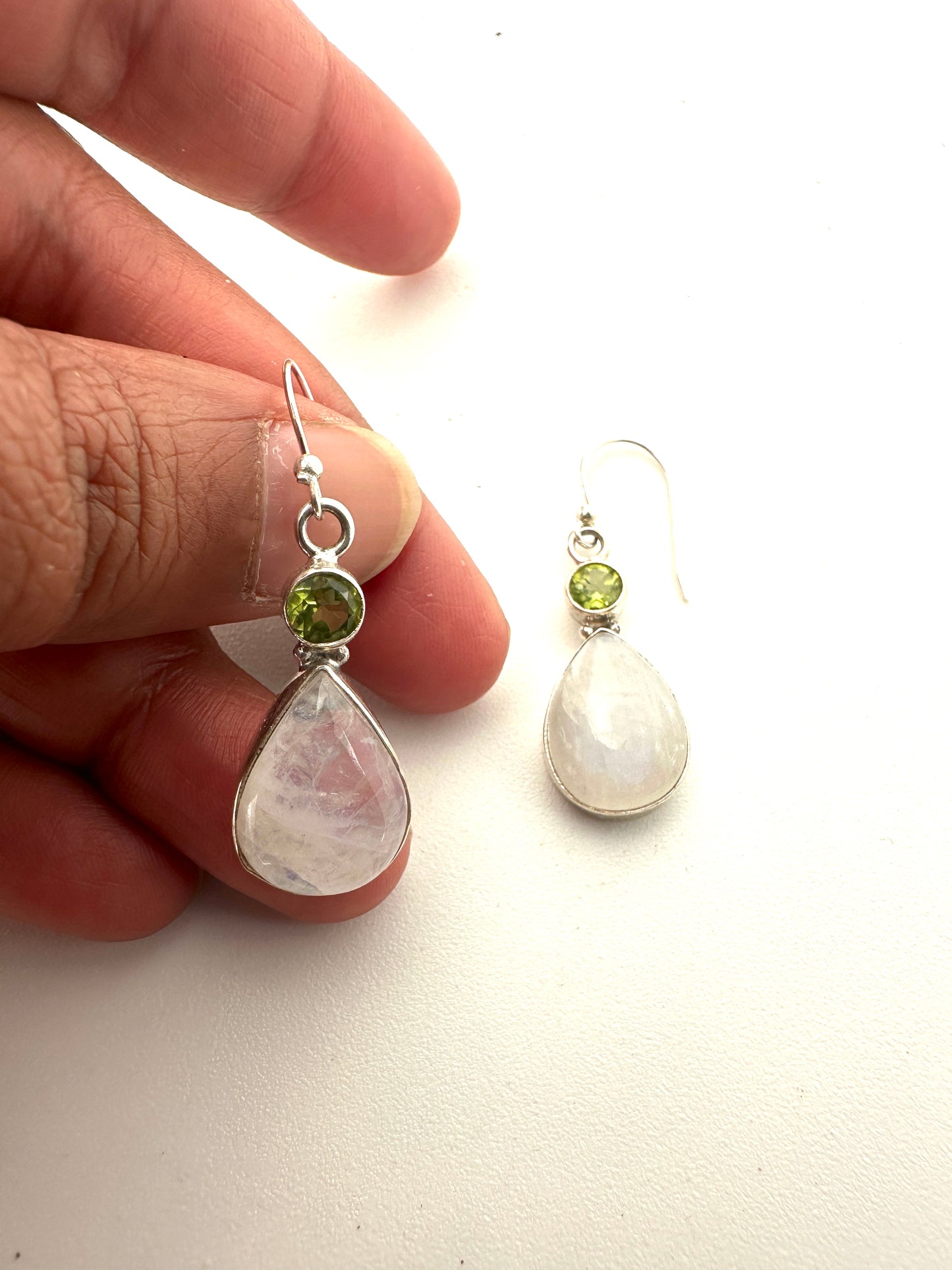 Rainbow Moonstone with Peridot