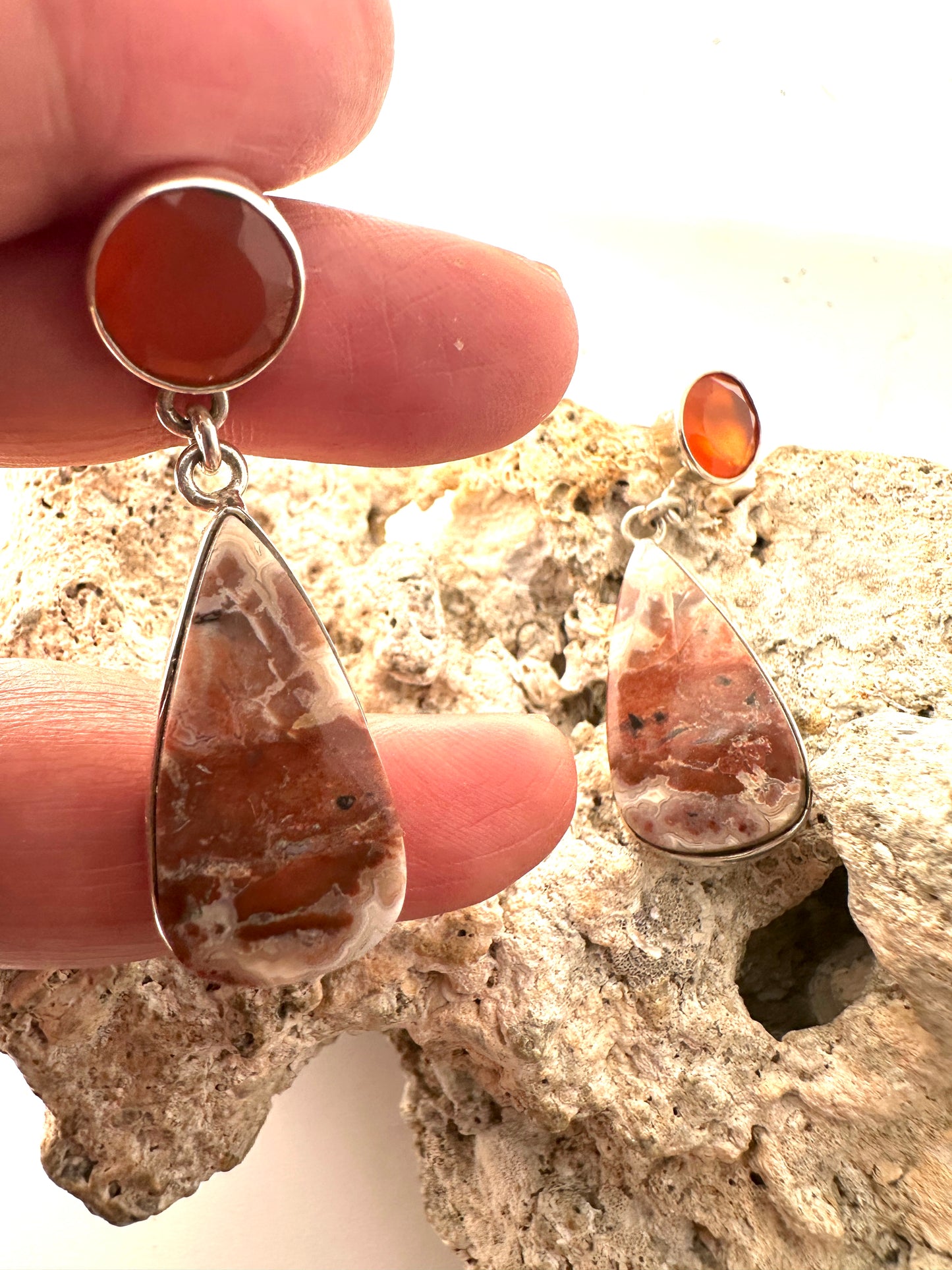 Crazy Lace Agate with Carnelian