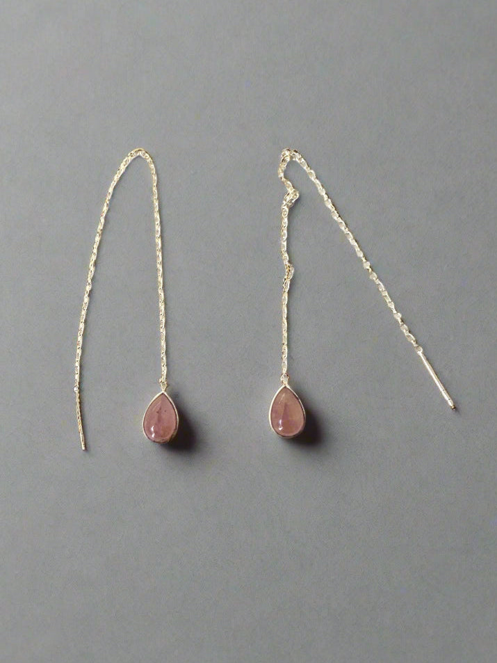 Rose Quartz Threaders