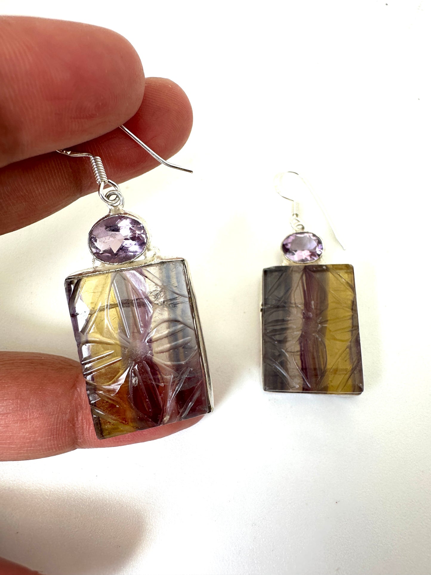 Rainbow Fluorite with Amethyst