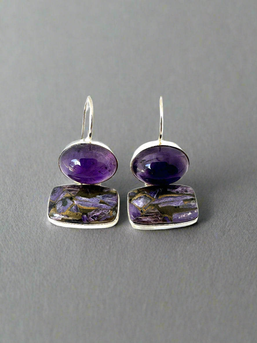 Mohave Copper Charoite with Amethyst