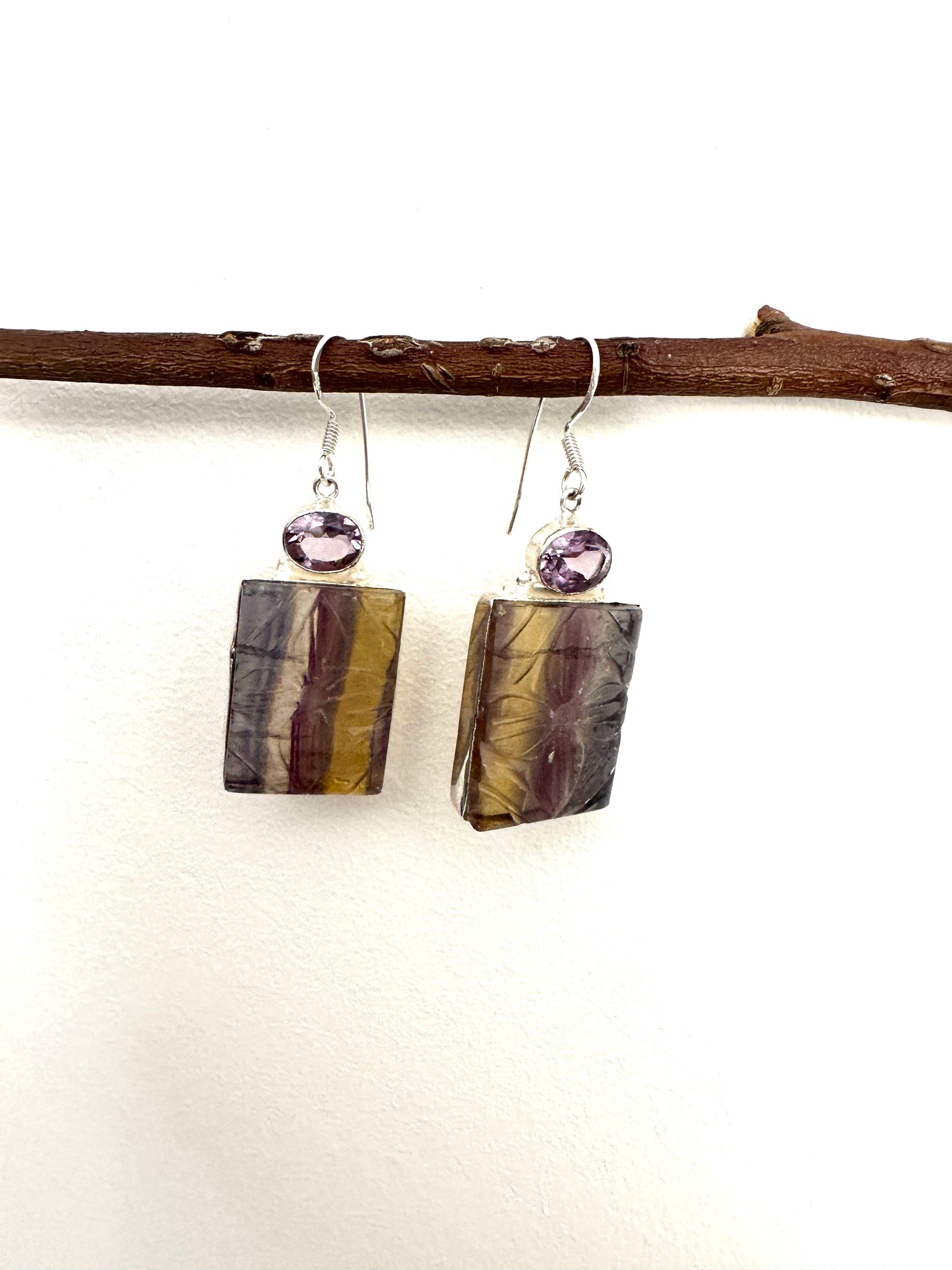 Rainbow Fluorite with Amethyst