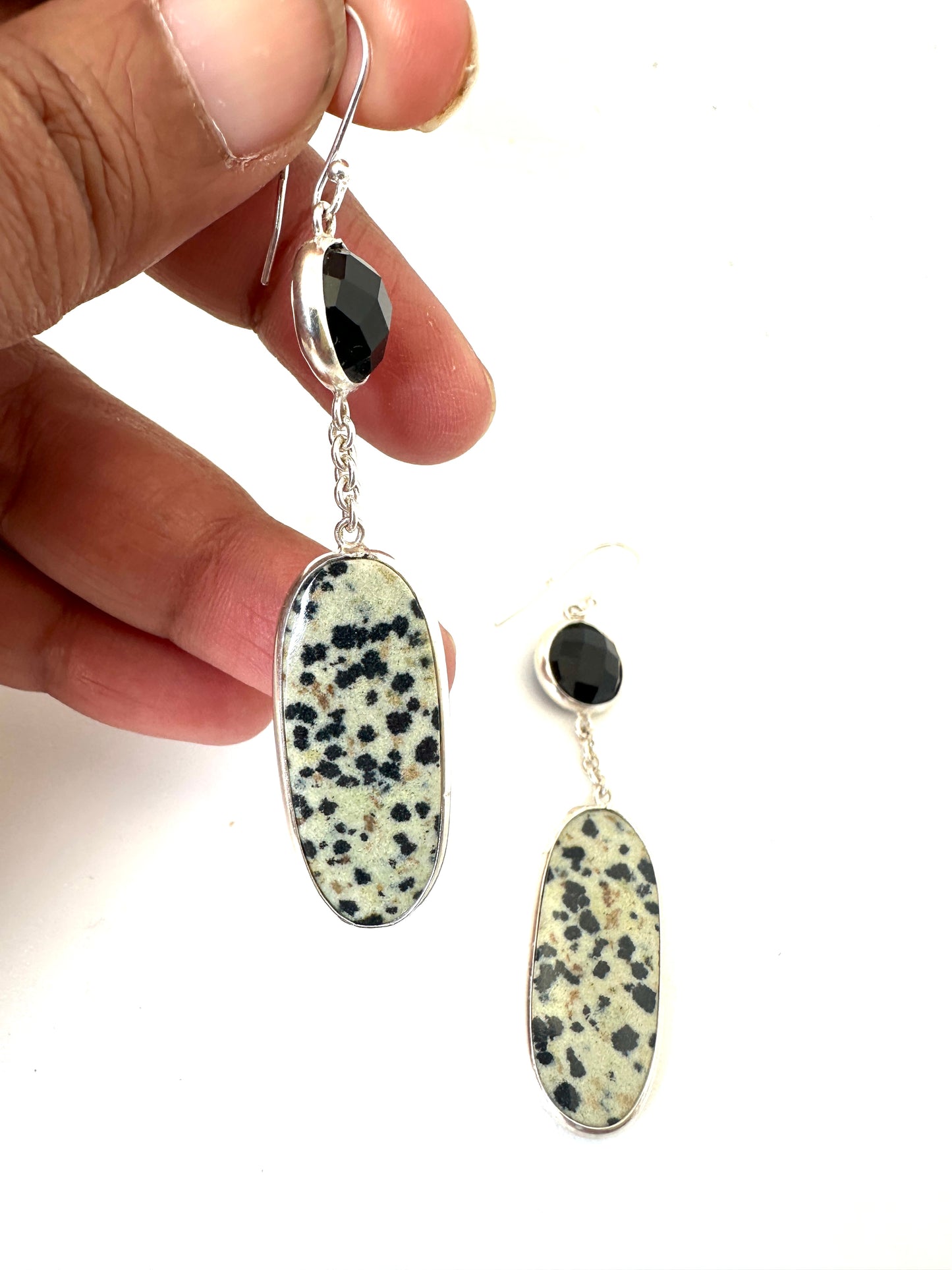 Black Onyx with Dalmatian Jasper