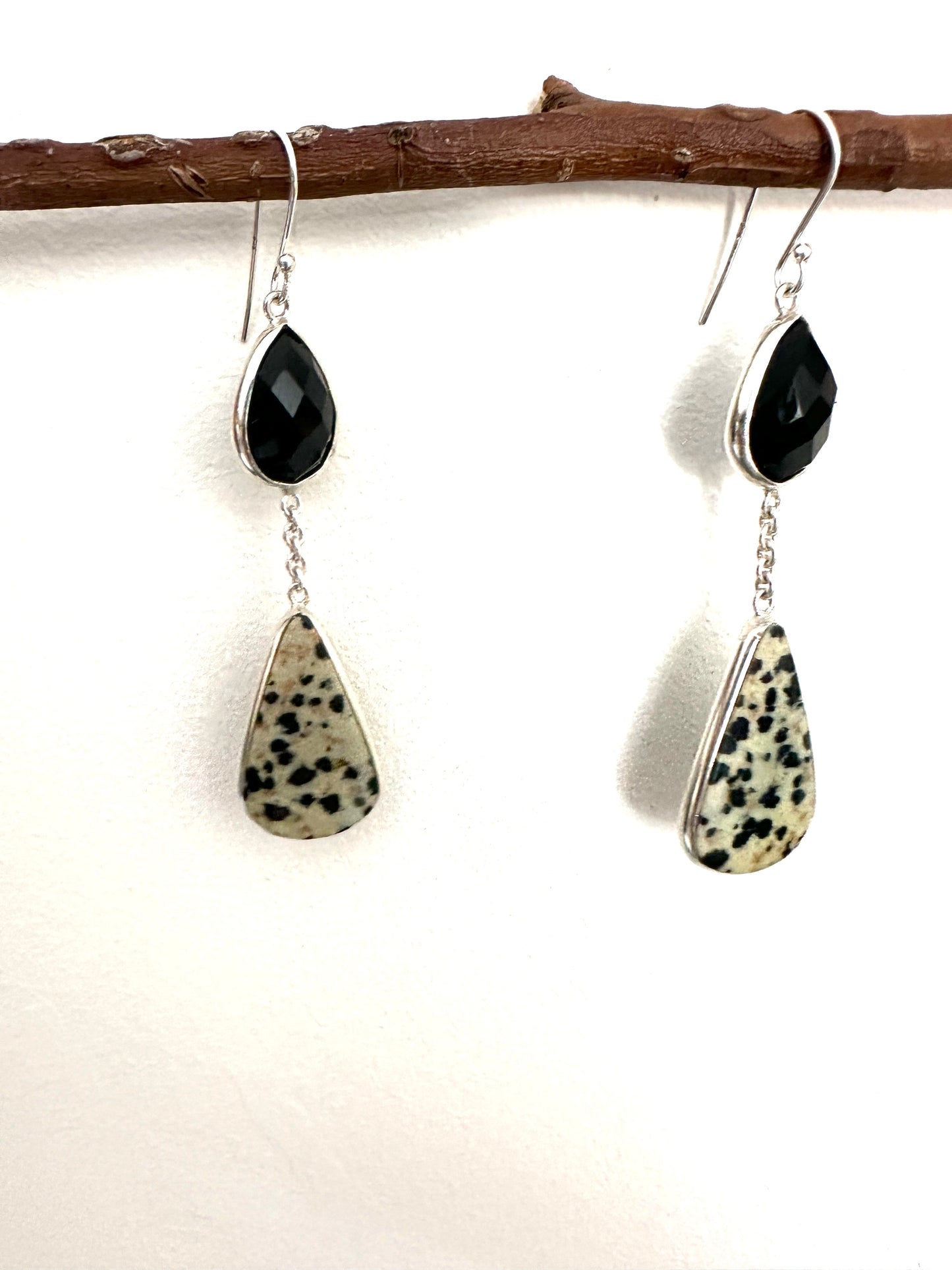 Dalmatian Jasper with Black Onyx