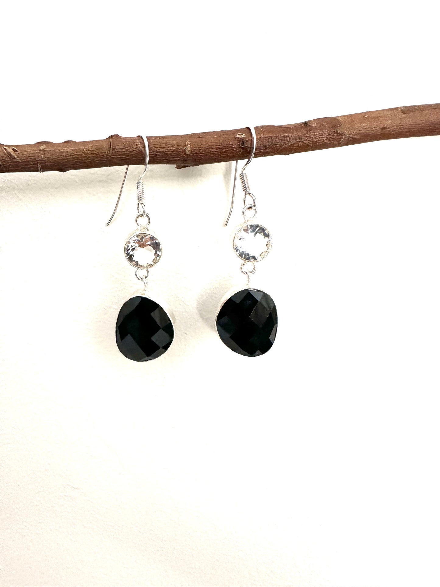 Black Onyx with clear Quartz