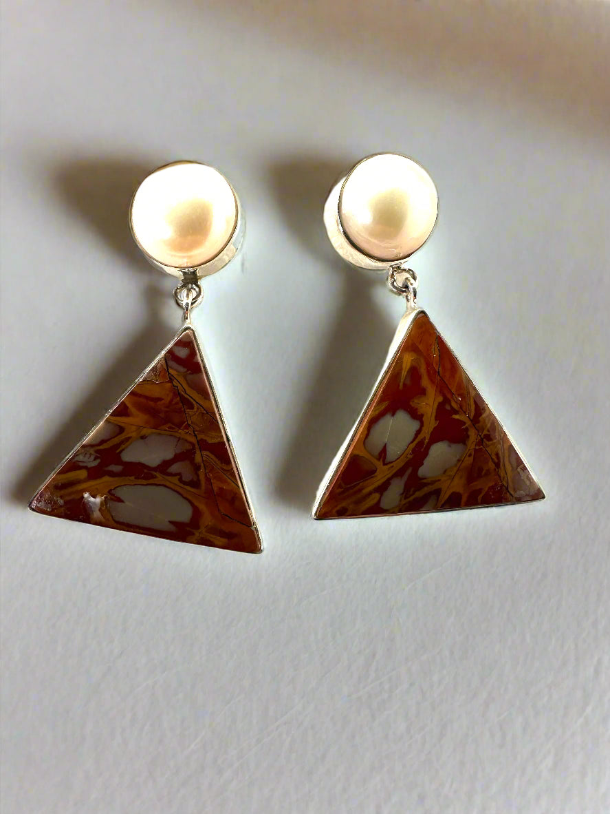 Picasso Jasper with Fresh Water Pearl