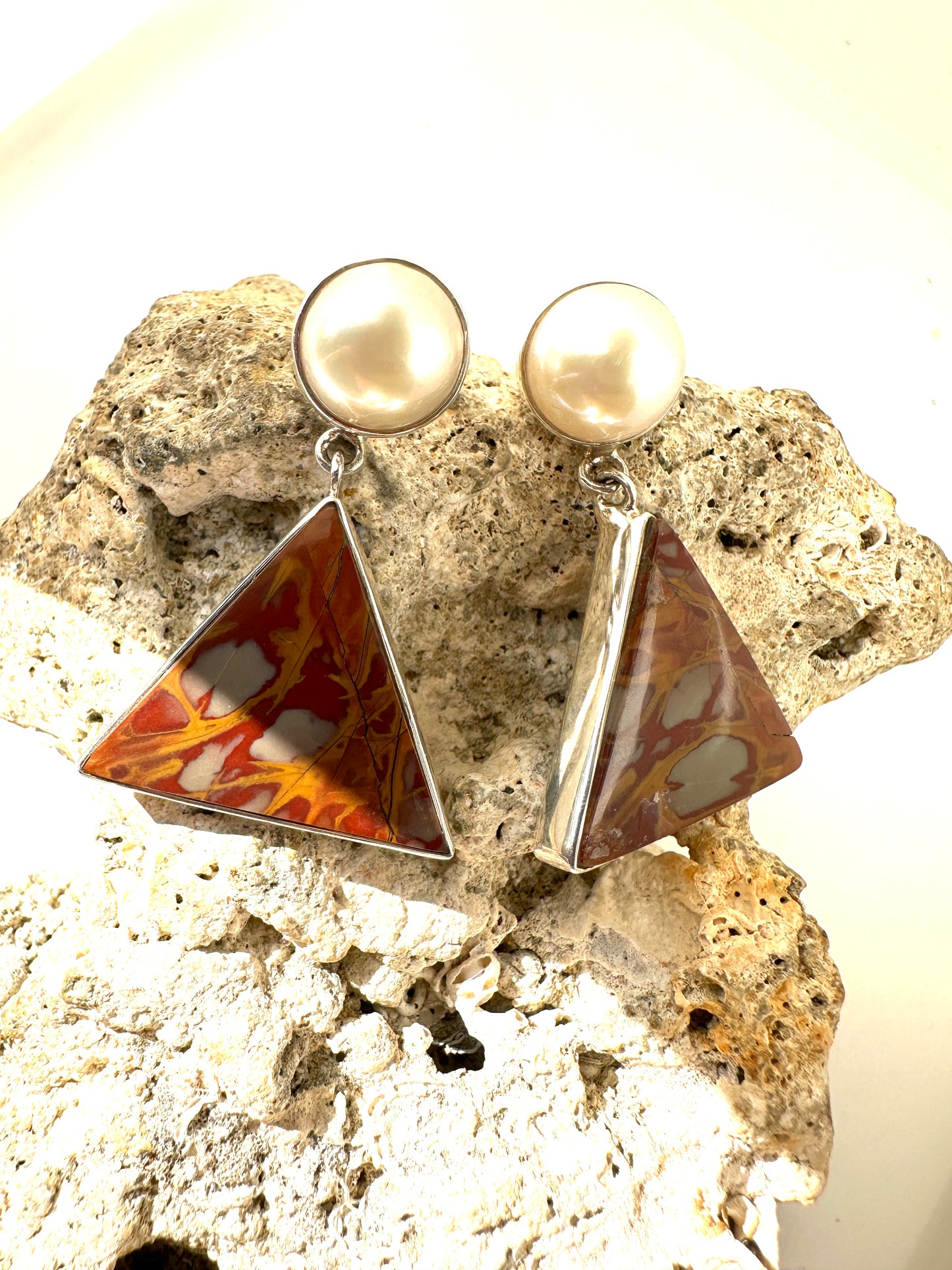 Picasso Jasper with Fresh Water Pearl