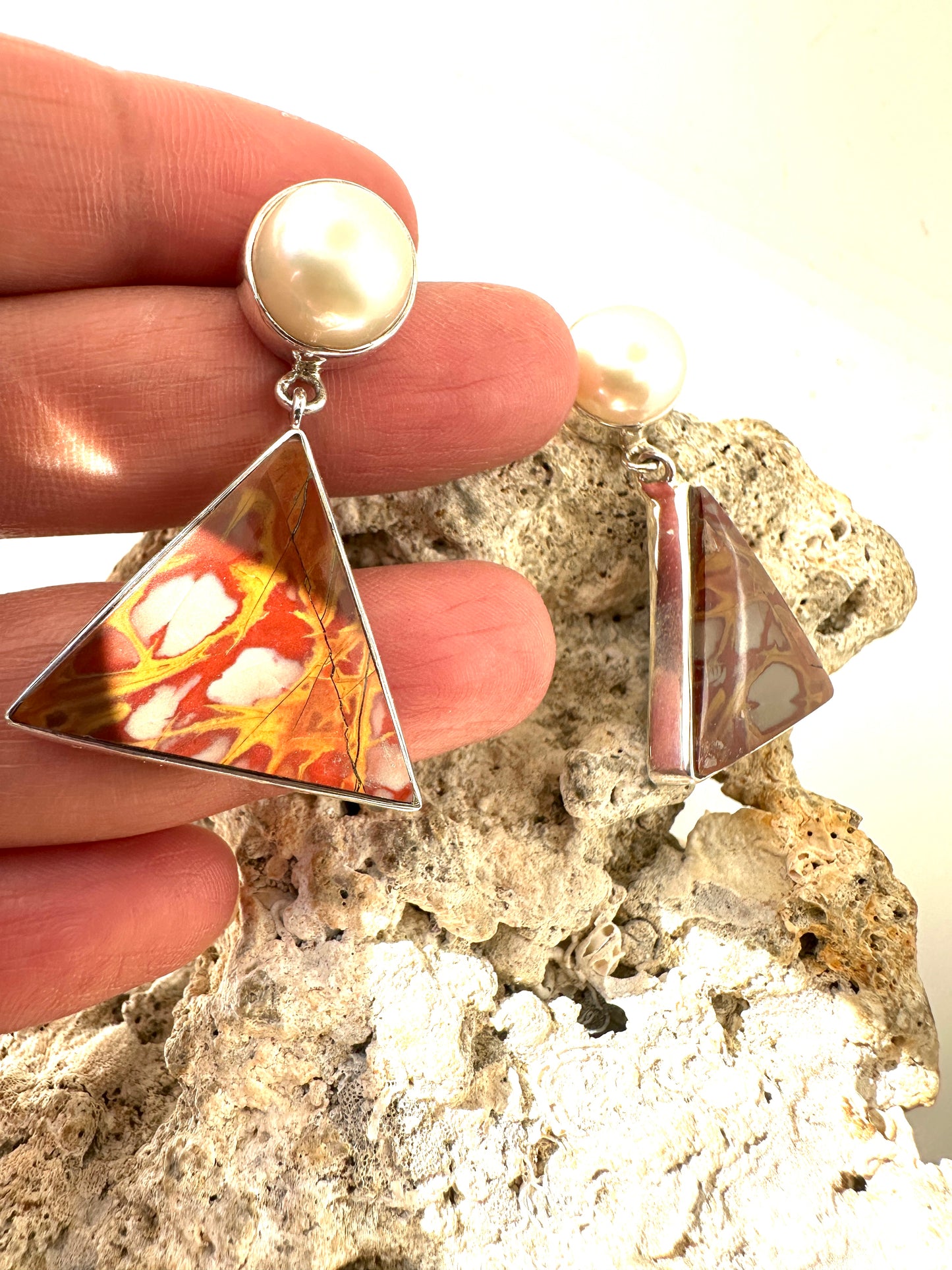 Picasso Jasper with Fresh Water Pearl