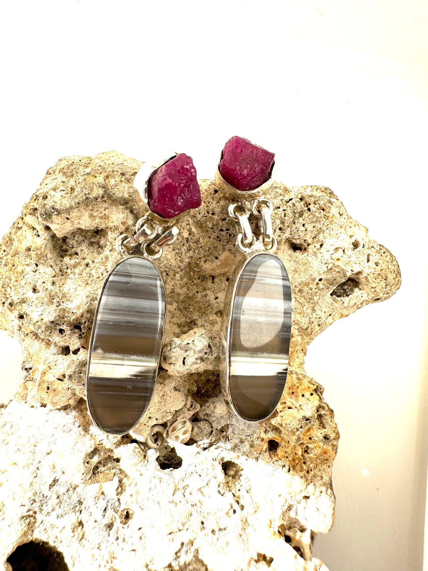 Banded Onyx with Ruby