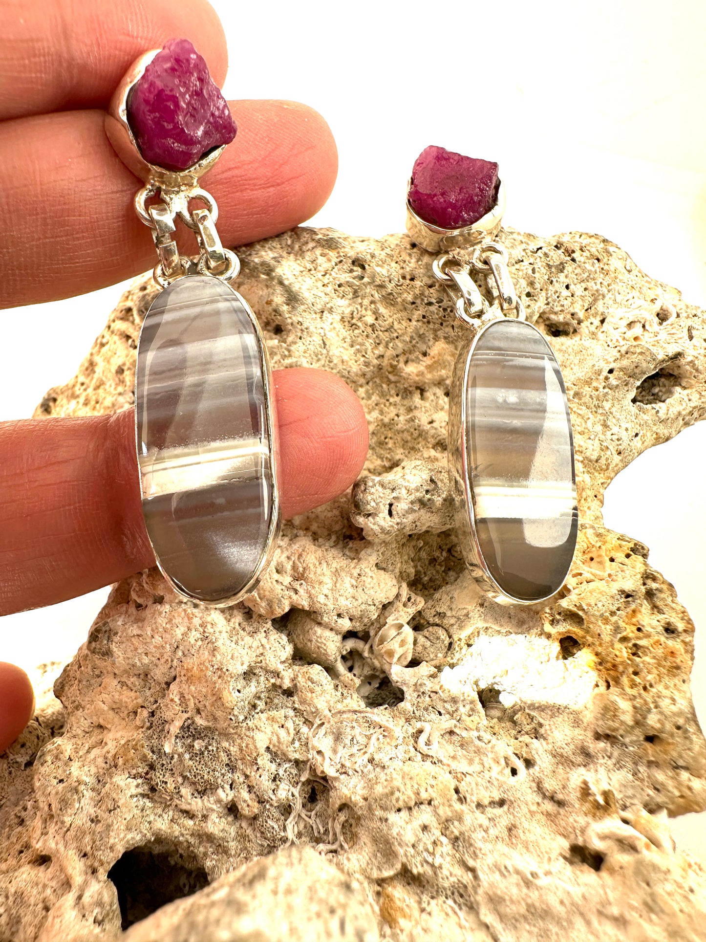 Banded Onyx with Ruby