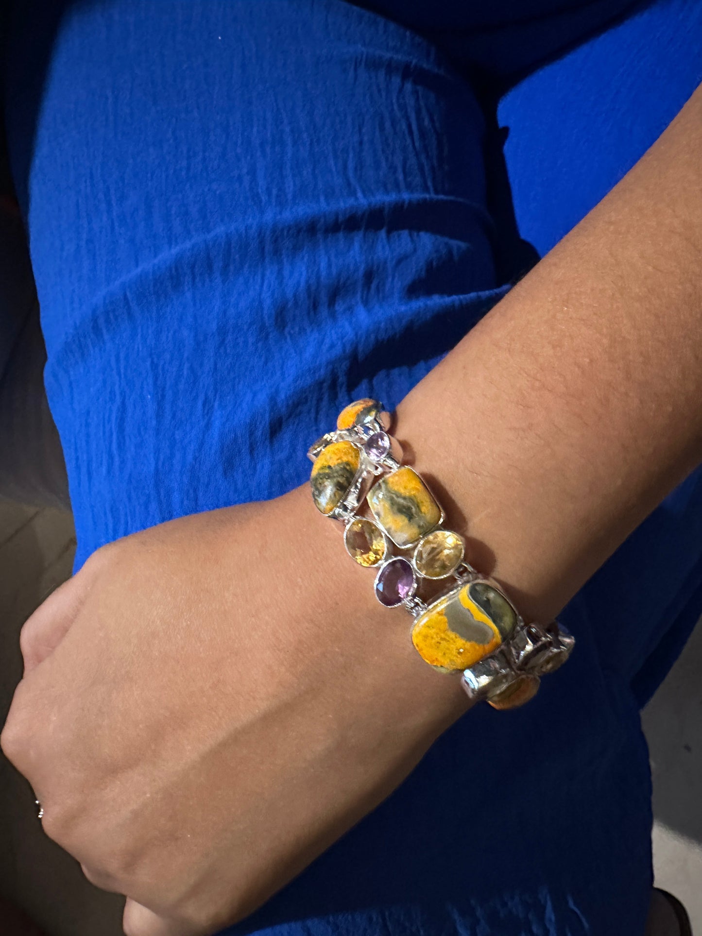 Bumble Bee with Amethyst and Citrine