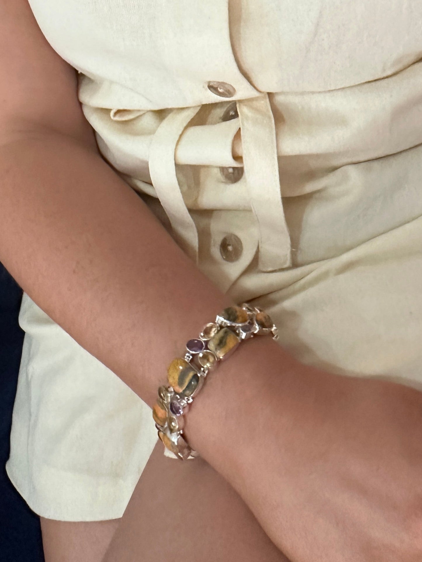 Bumble Bee with Amethyst and Citrine