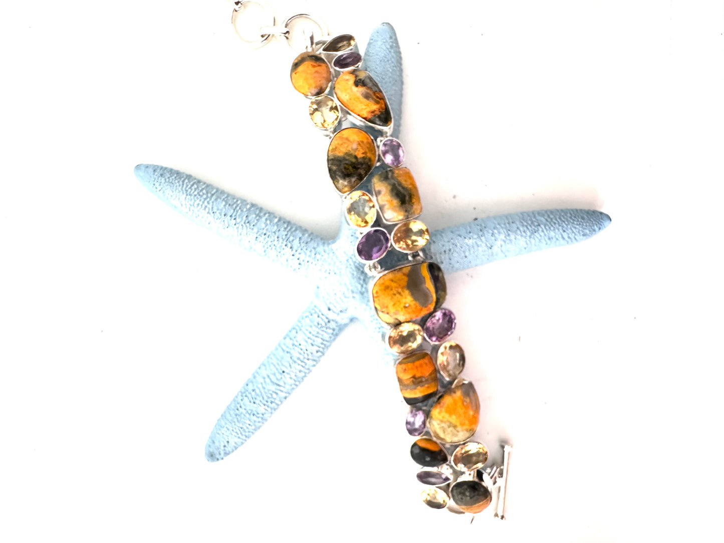 Bumble Bee with Amethyst and Citrine
