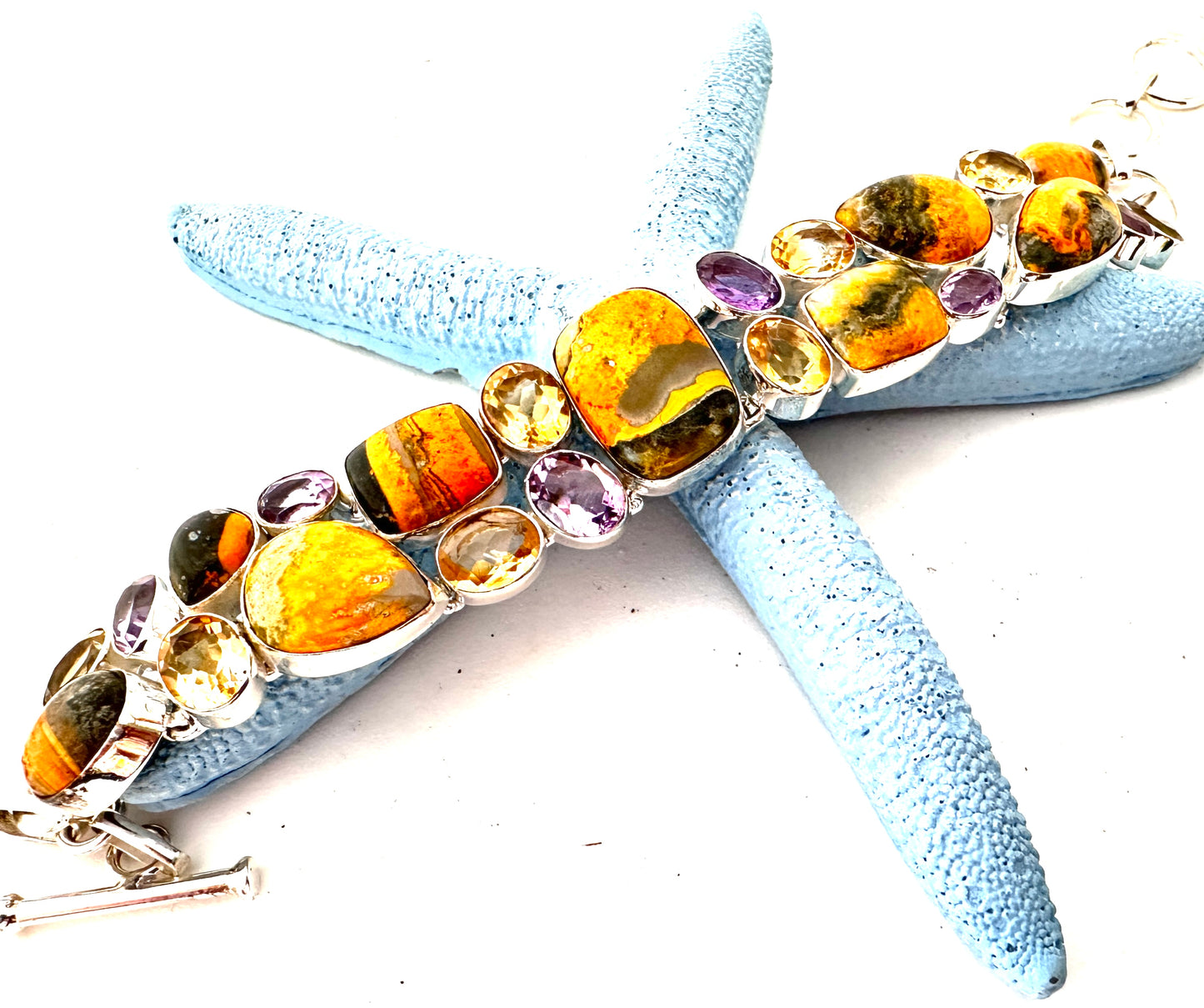 Bumble Bee with Amethyst and Citrine