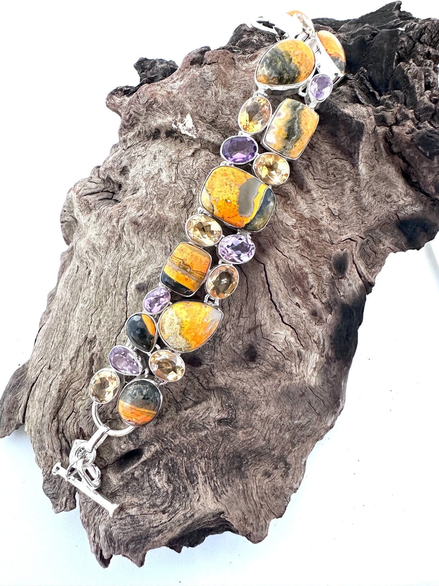 Bumble Bee with Amethyst and Citrine