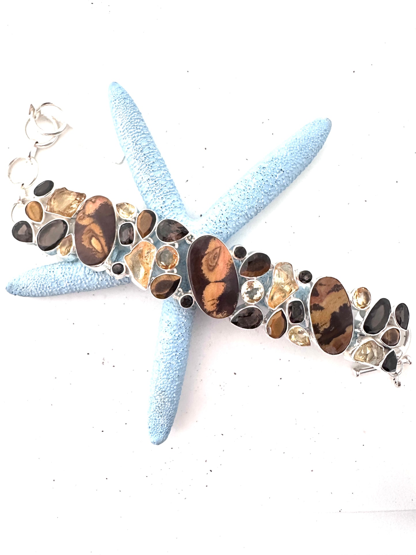 Noreena Jasper with Smoky Quartz,Tiger Eye and Citrine