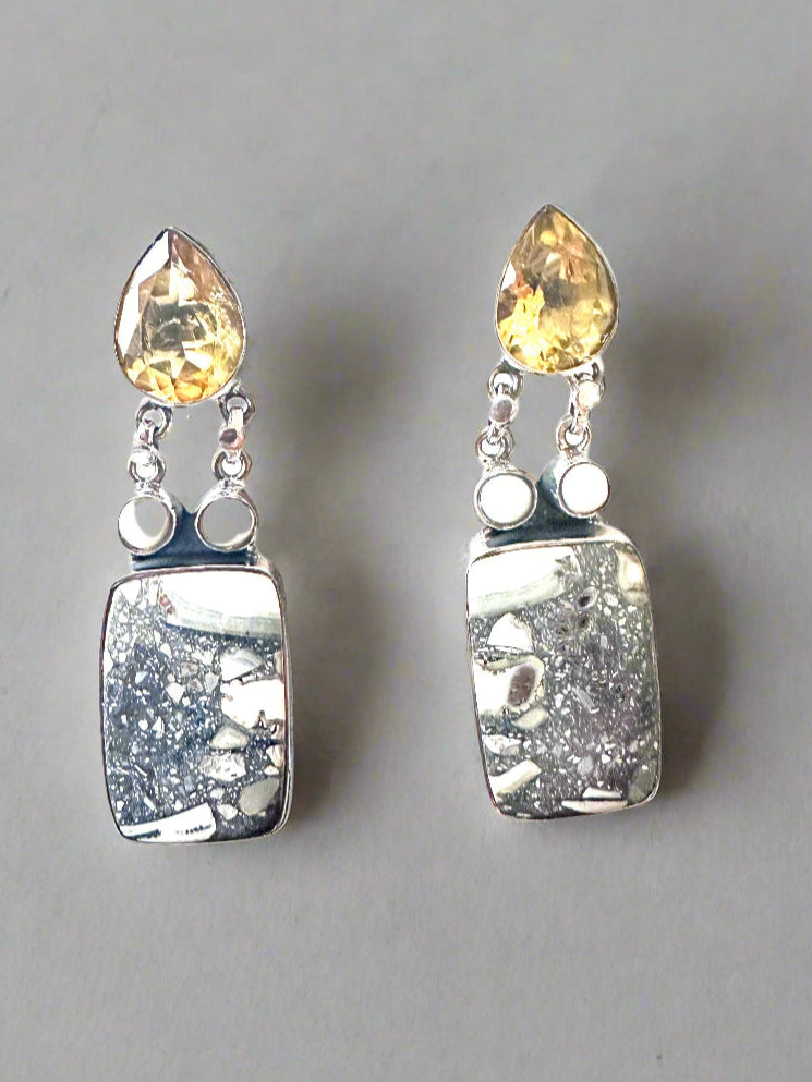 Malingana Jasper with Pearl and Faceted Citrine