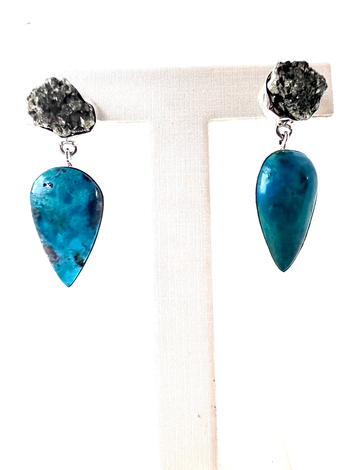 Pyrite with Azurite