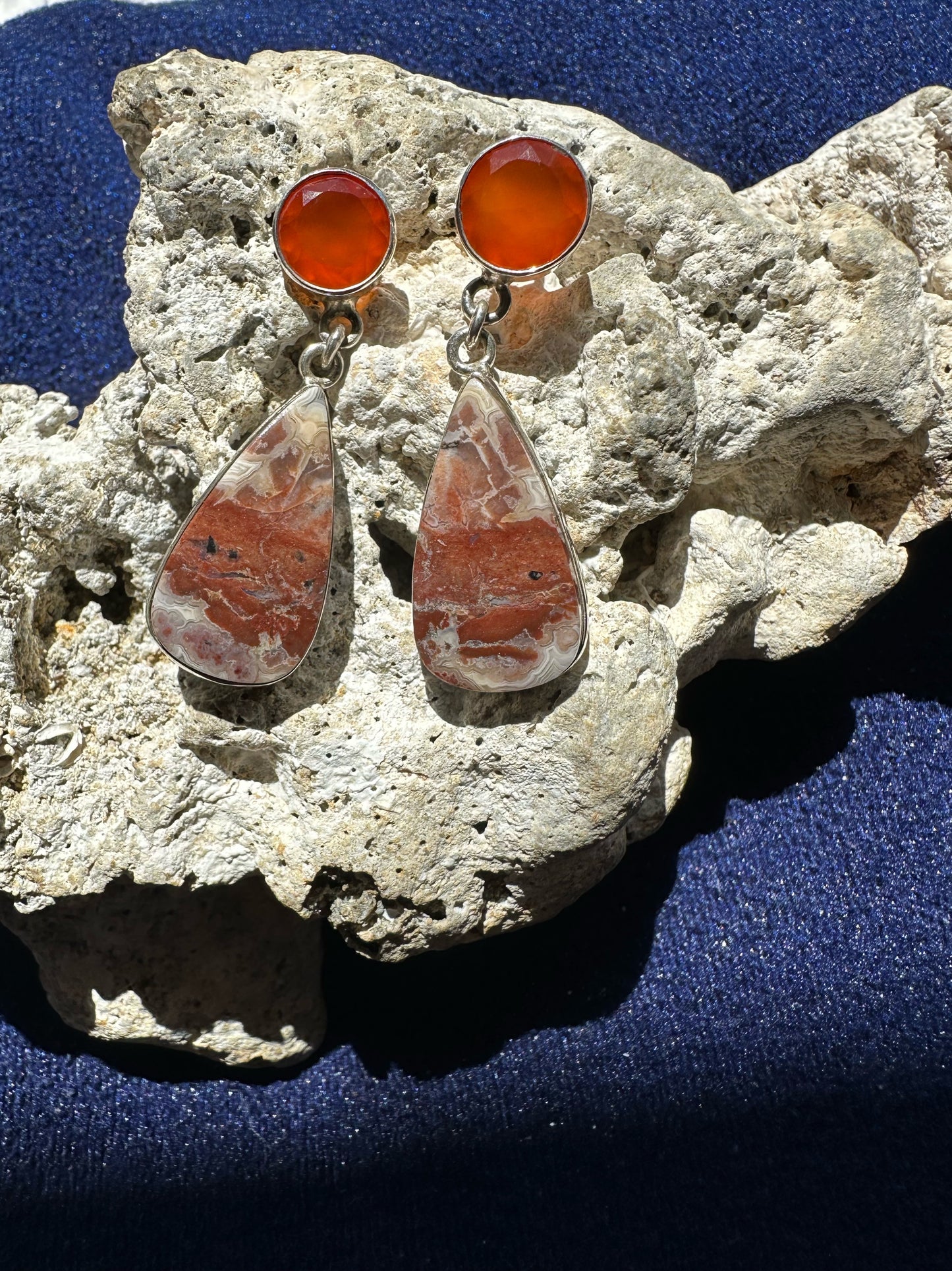 Crazy Lace Agate with Carnelian