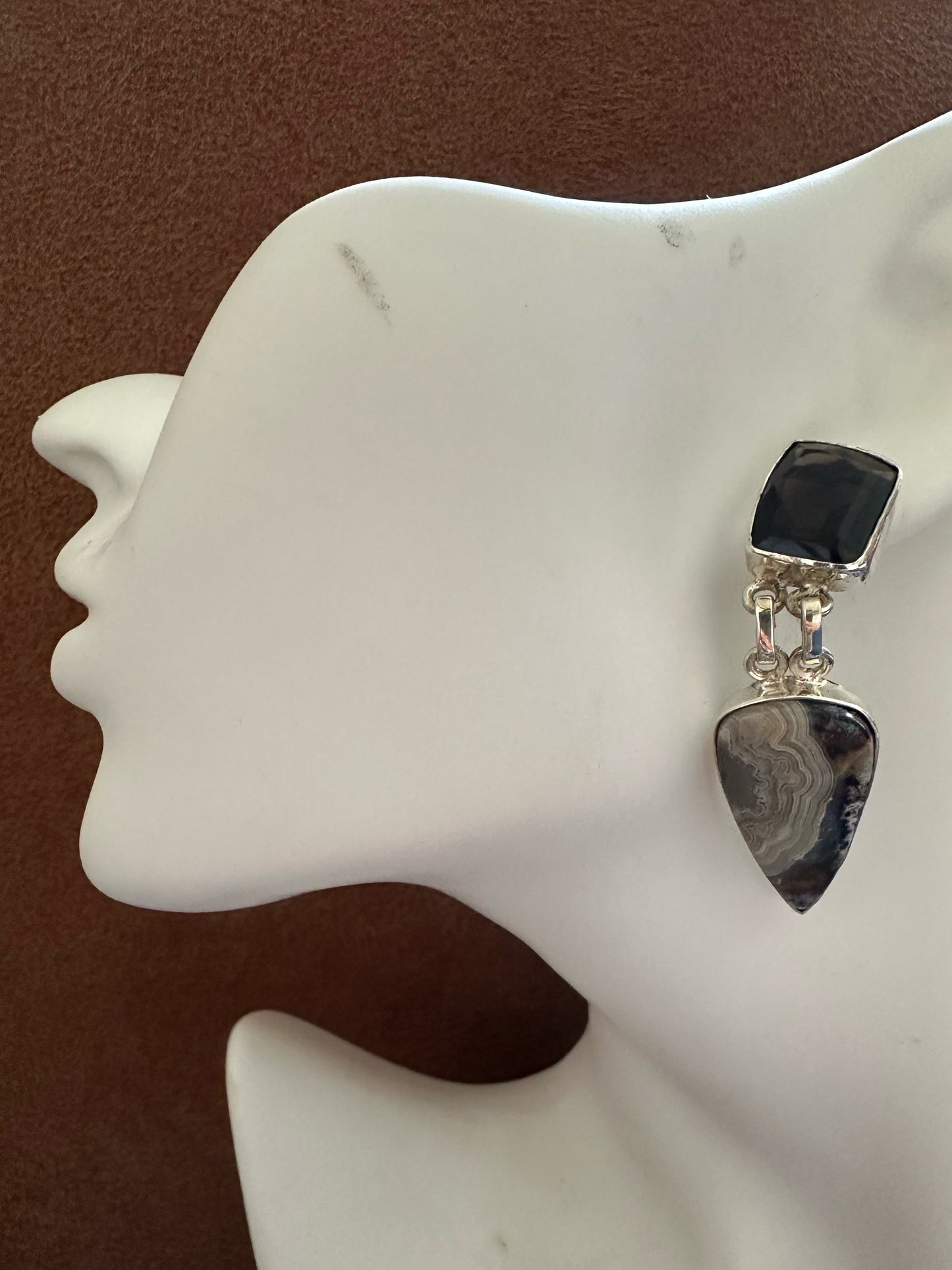 Botswana Agate and Smoky Quartz