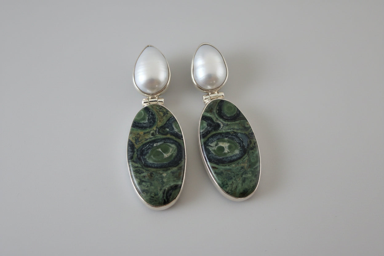 Galaxy Jasper with Baroque pearl